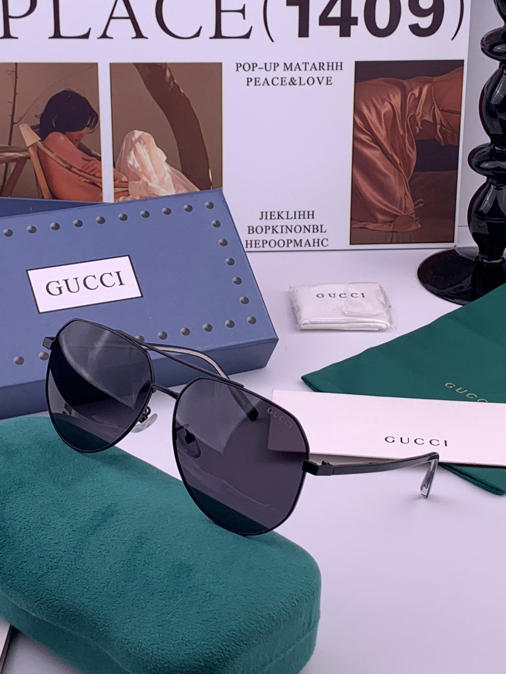 Gucci 5327 Polarized Aviator Gold Lens Sunglasses for Men & Women - 448703 - detail image 2