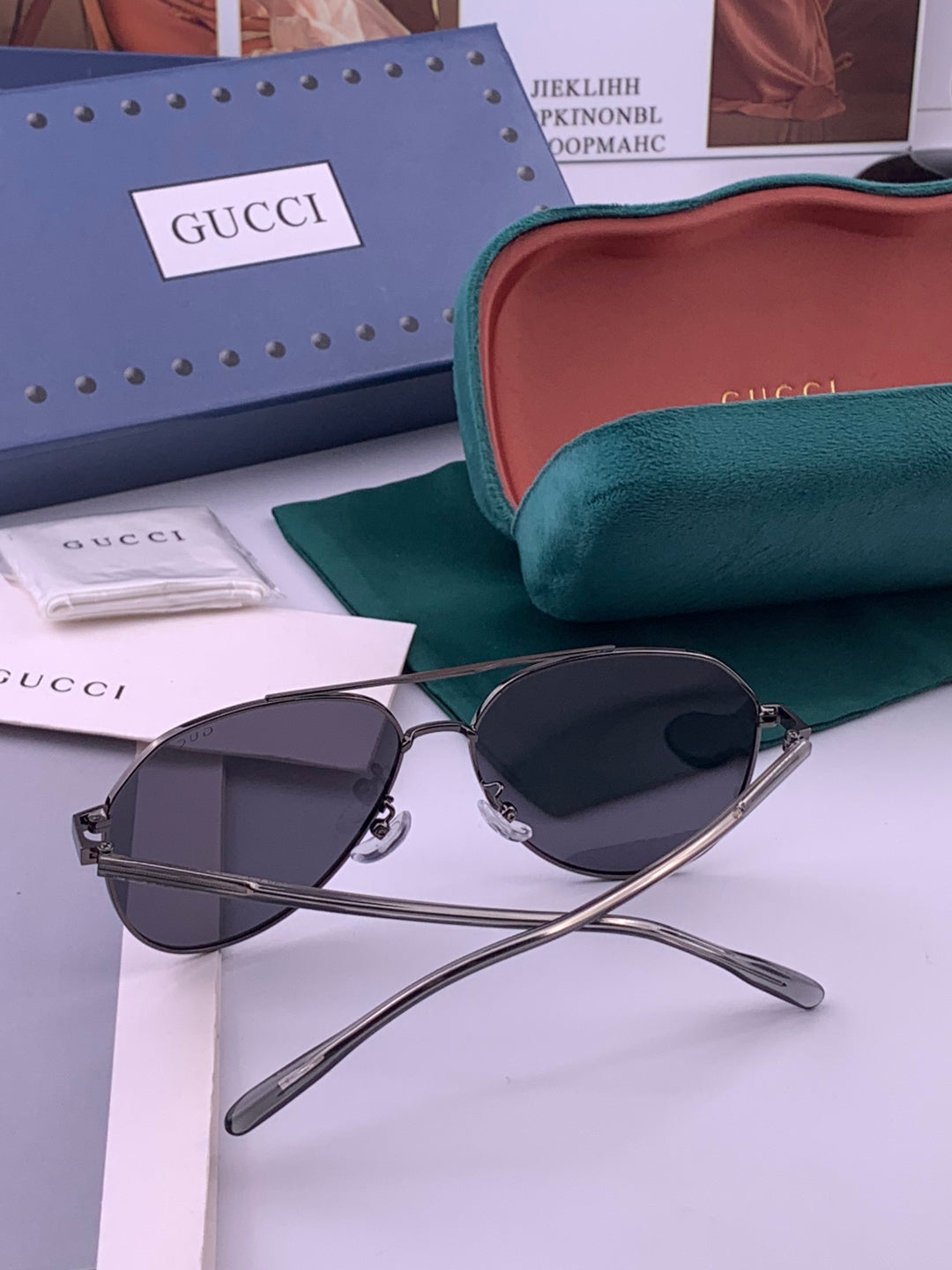 Gucci 5327 Polarized Aviator Gold Lens Sunglasses for Men & Women - 448704 - detail image 7