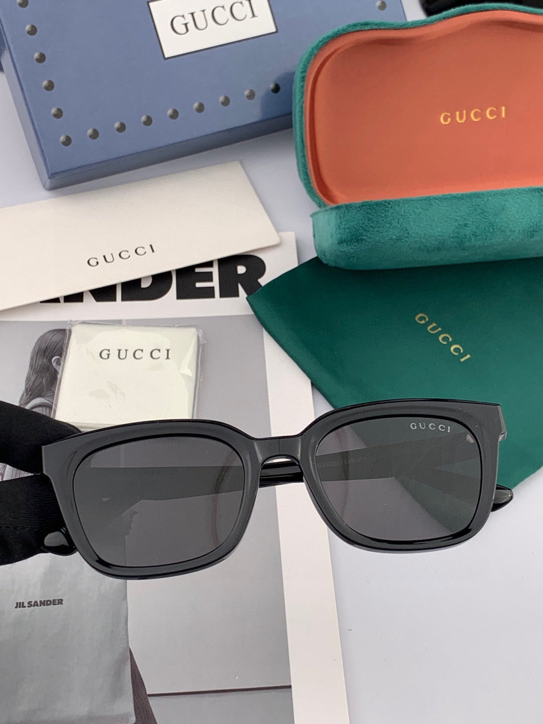 Gucci G5108 Polarized Square Black Lens Sunglasses for Women - 448707 - detail image 2