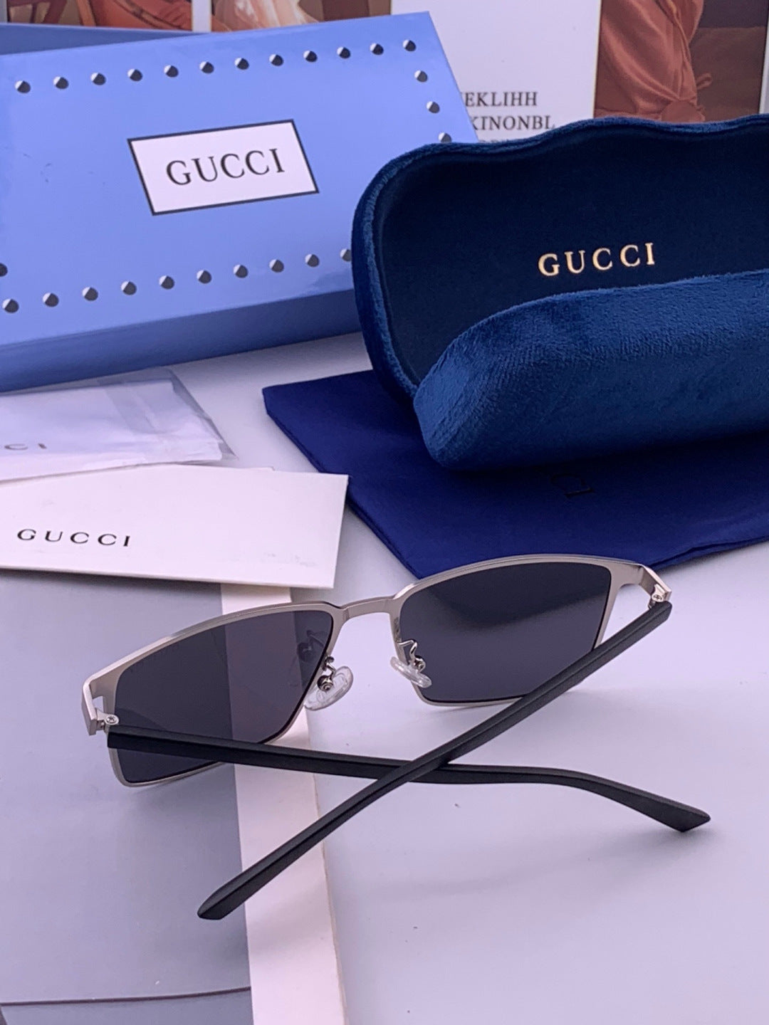Gucci G6807 Polarized Aviator Gold Lens Sunglasses for Men & Women - 448711 - detail image 5