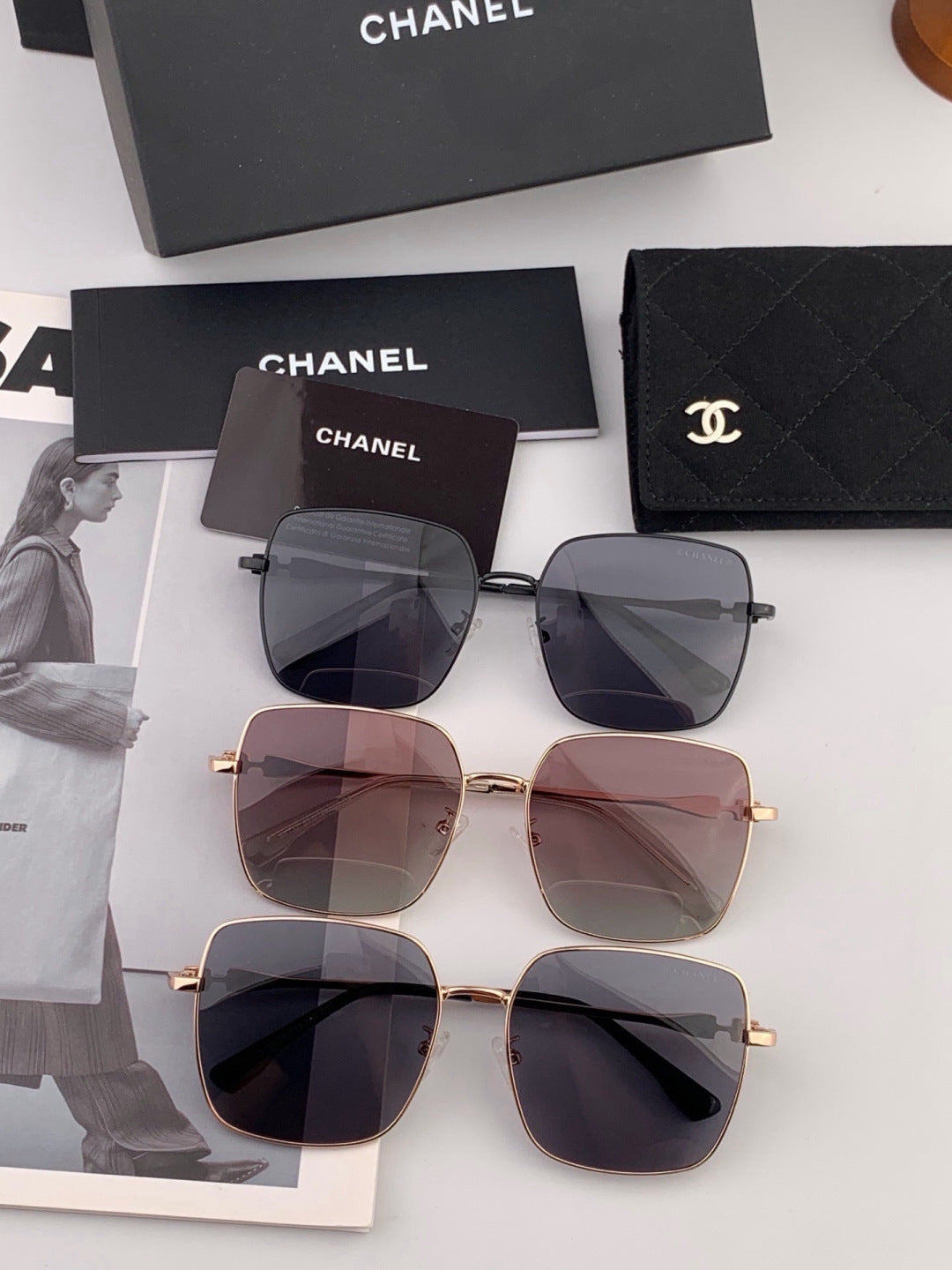 Chanel CH25813 Fashion Gold Lens Sunglasses for Men & Women - 449044 - detail image 7