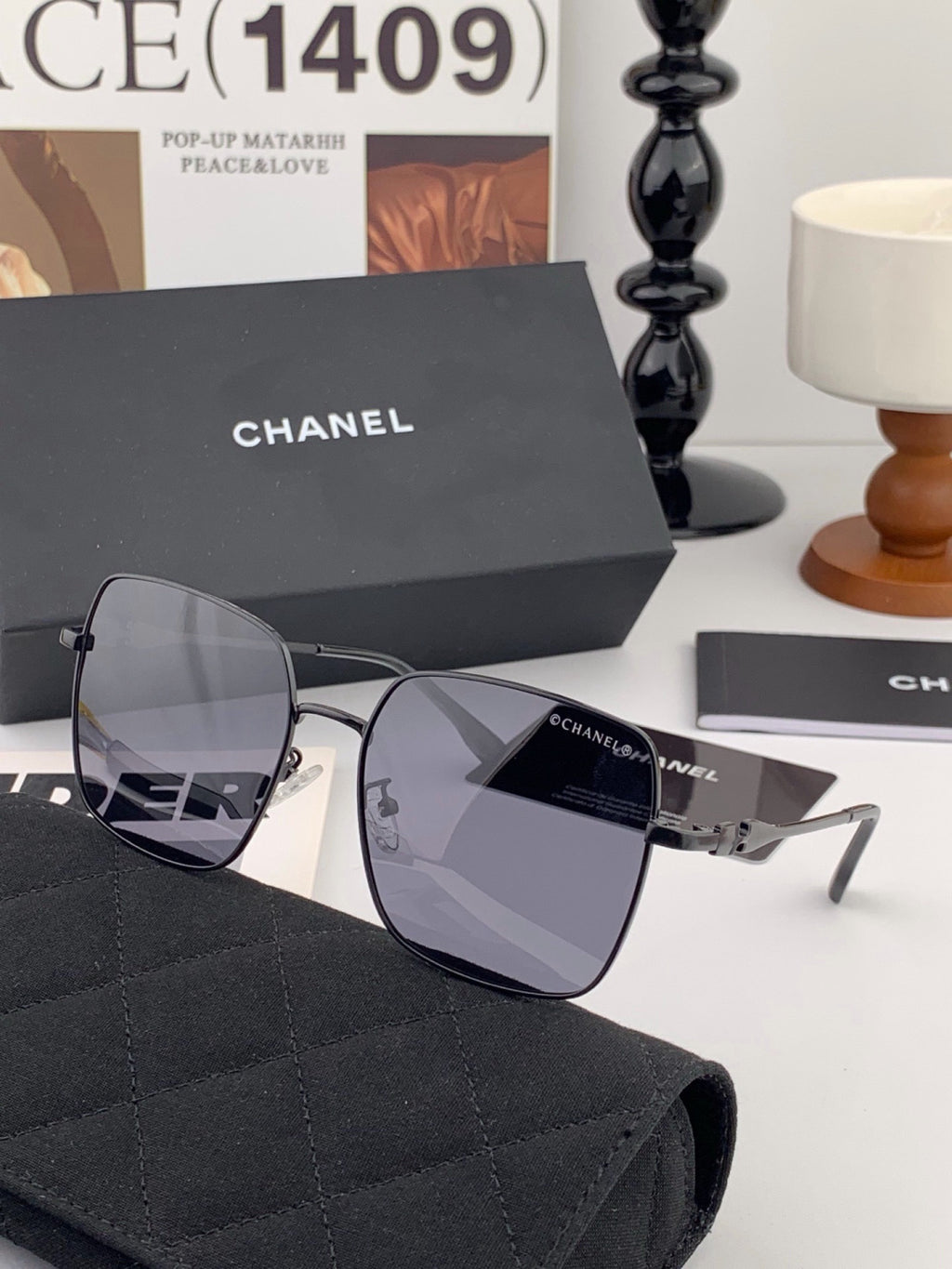 Chanel CH25813 Fashion Gold Lens Sunglasses for Men & Women - 449044 - detail image 5