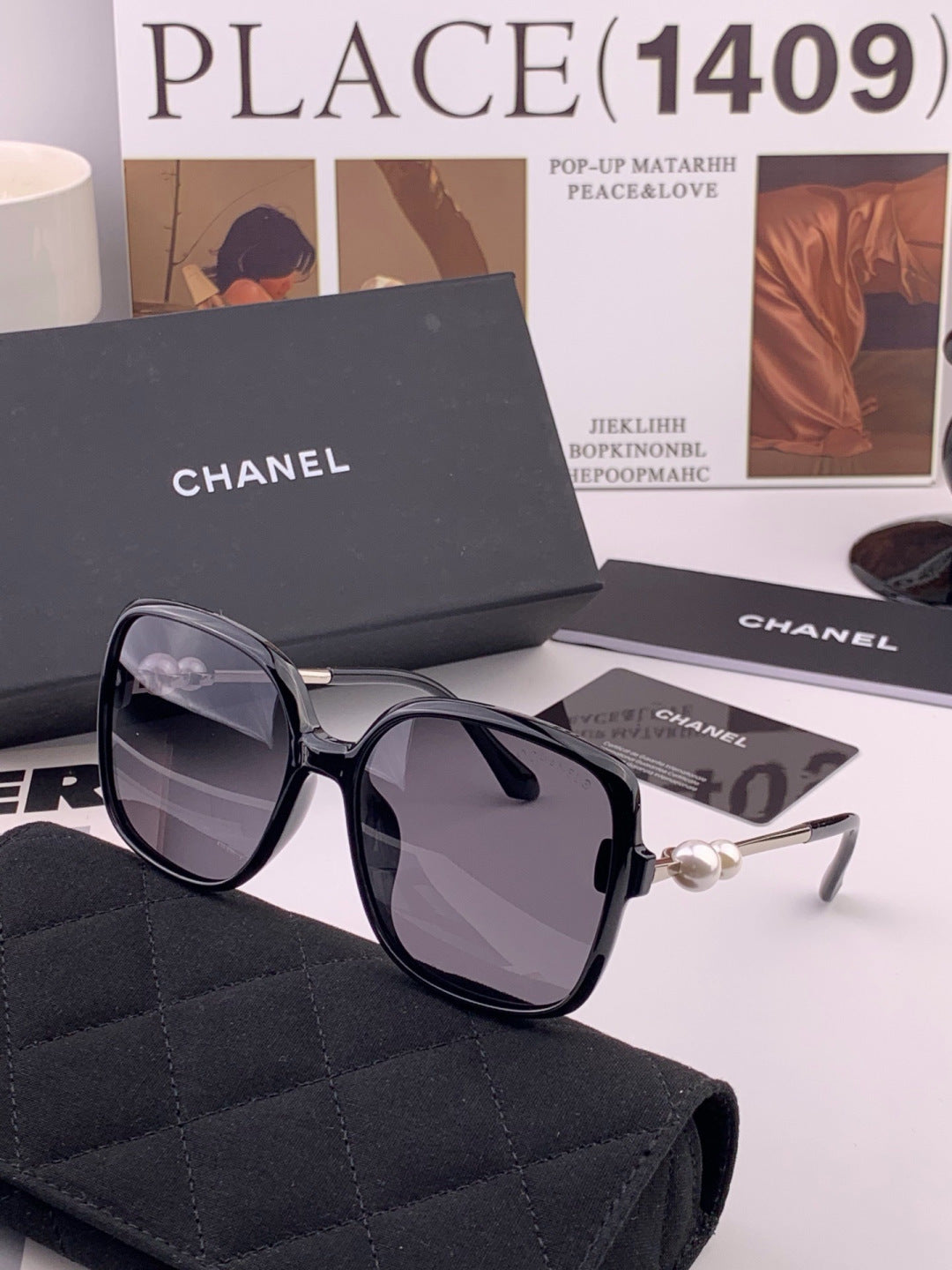 Chanel CH5786 Polarized Oversized Gray Lens Sunglasses for Men & Wome - 449048 - detail image 5