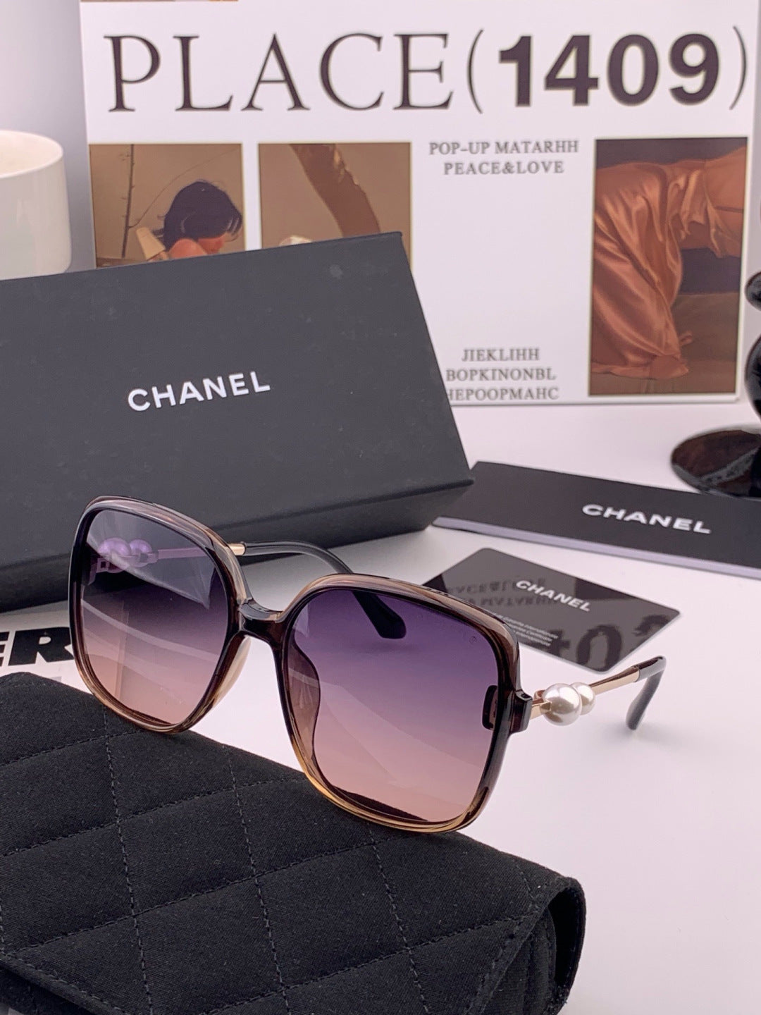 Chanel CH5786 Polarized Oversized Gray Lens Sunglasses for Men & Wome - 449048 - detail image 4