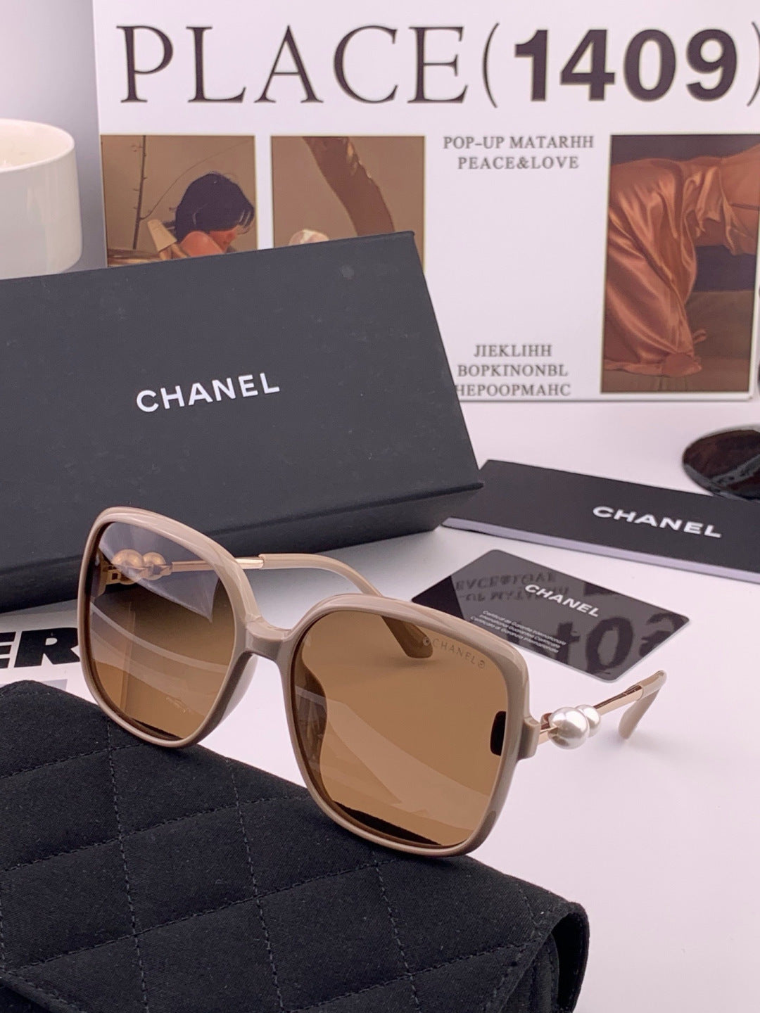 Chanel CH5786 Polarized Oversized Gray Lens Sunglasses for Men & Wome - 449048 - detail image 6