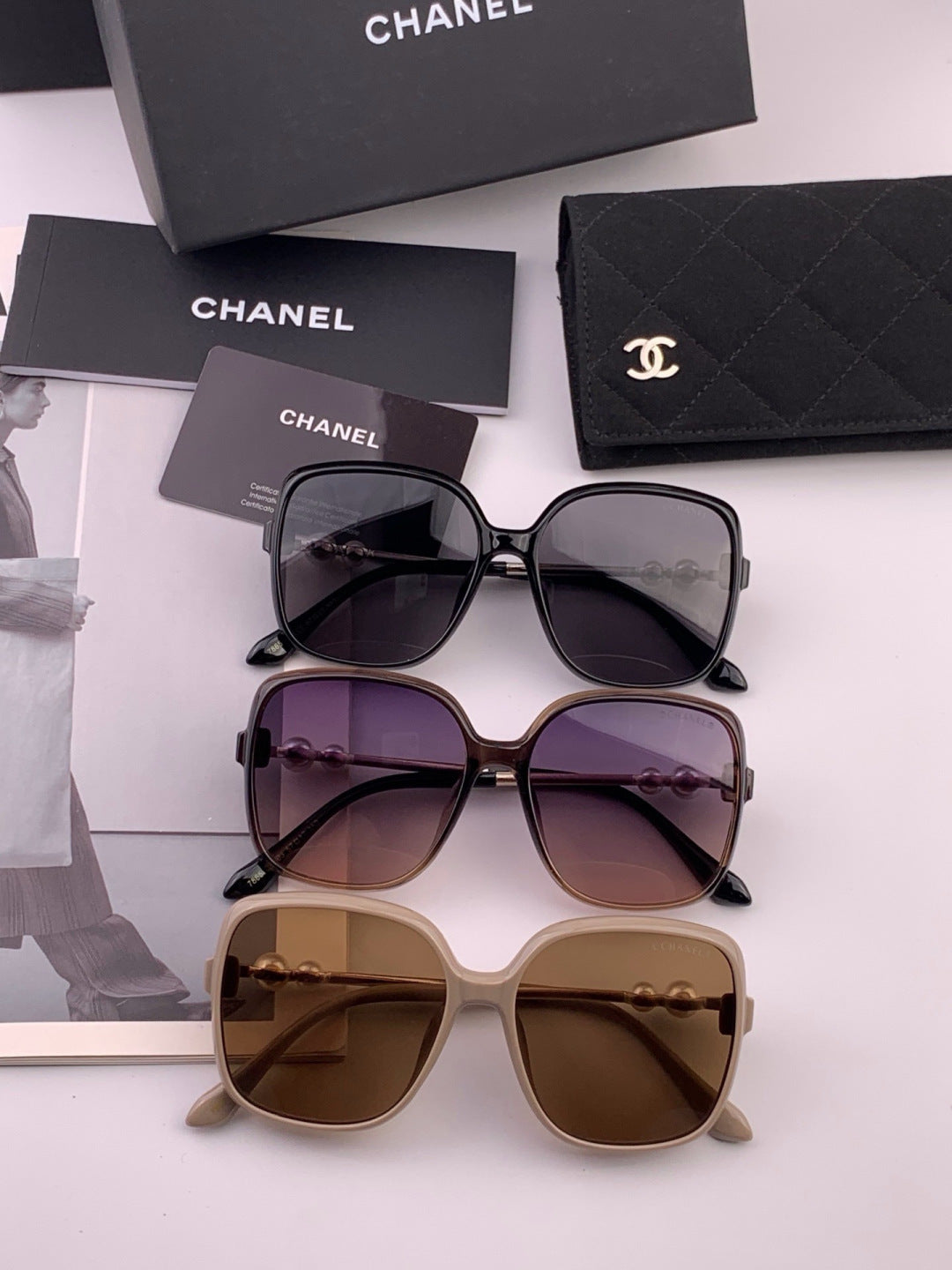 Chanel CH5786 Polarized Oversized Gray Lens Sunglasses for Men & Wome - 449048 - detail image 8