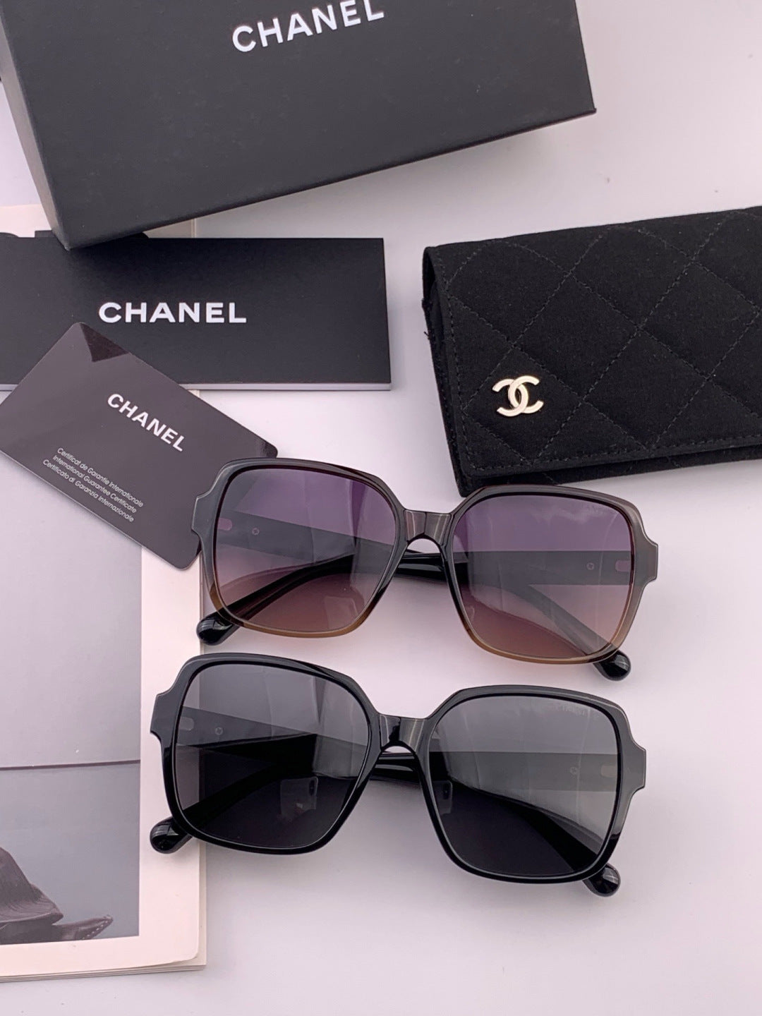Chanel CH2787 Polarized Square Gold Lens Sunglasses for Women - 449049 - detail image 7