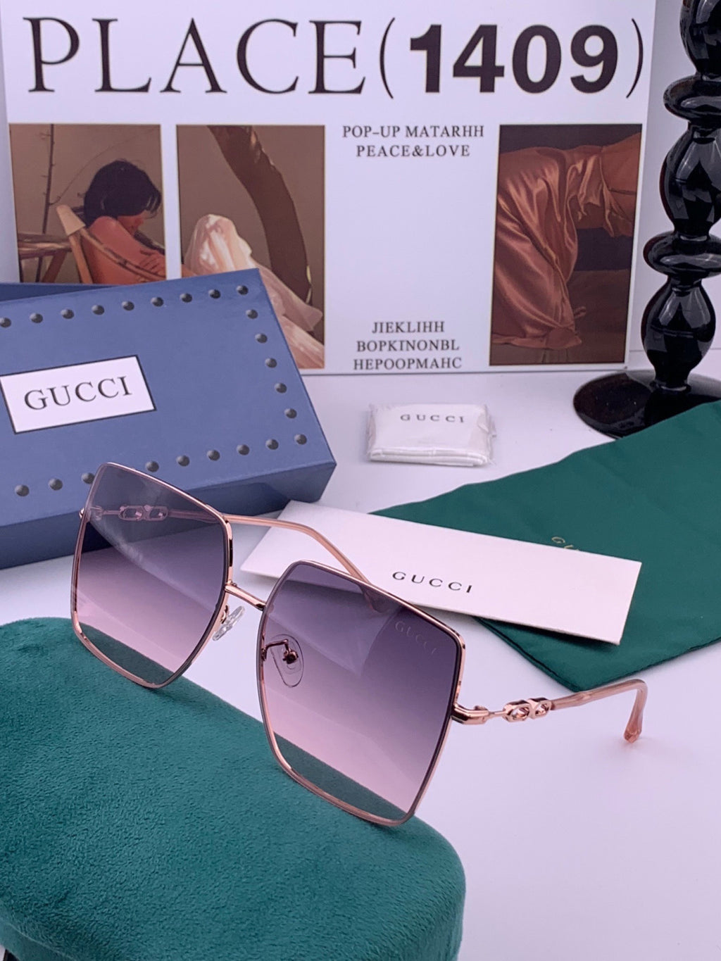 Gucci G5305 Polarized Fashion Gold Lens Sunglasses for Men & Women - detail image 2
