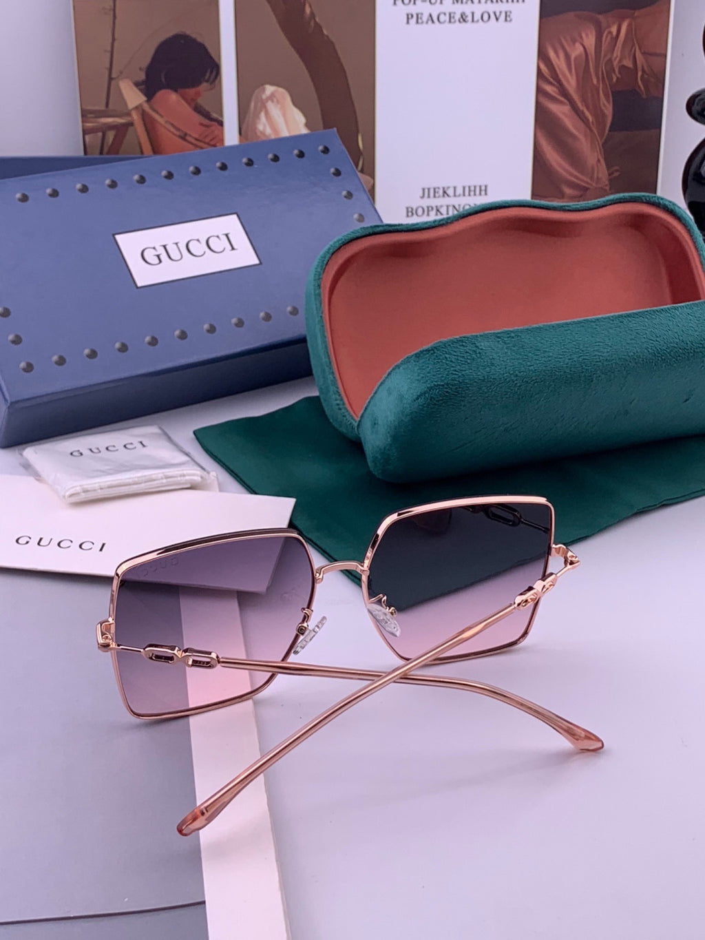 Gucci G5305 Polarized Fashion Gold Lens Sunglasses for Men & Women - detail image 5