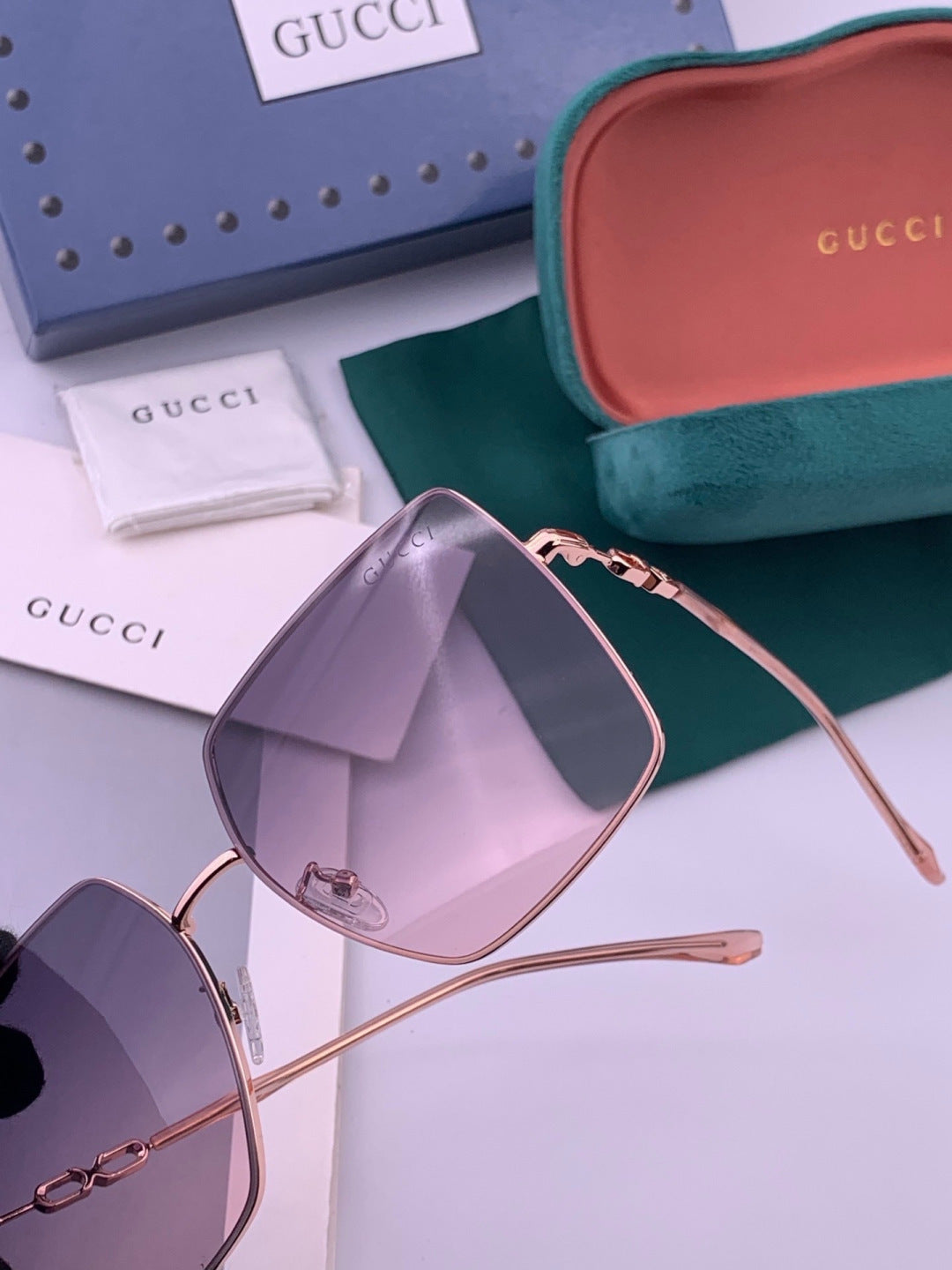 Gucci G5305 Polarized Fashion Gold Lens Sunglasses for Men & Women - detail image 3