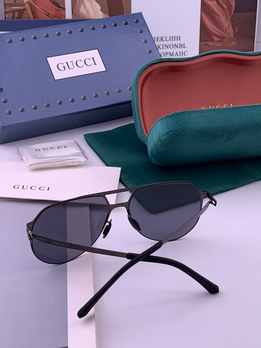 Gucci G2731 Polarized Fashion Black Lens Sunglasses for Men & Women - detail image 4