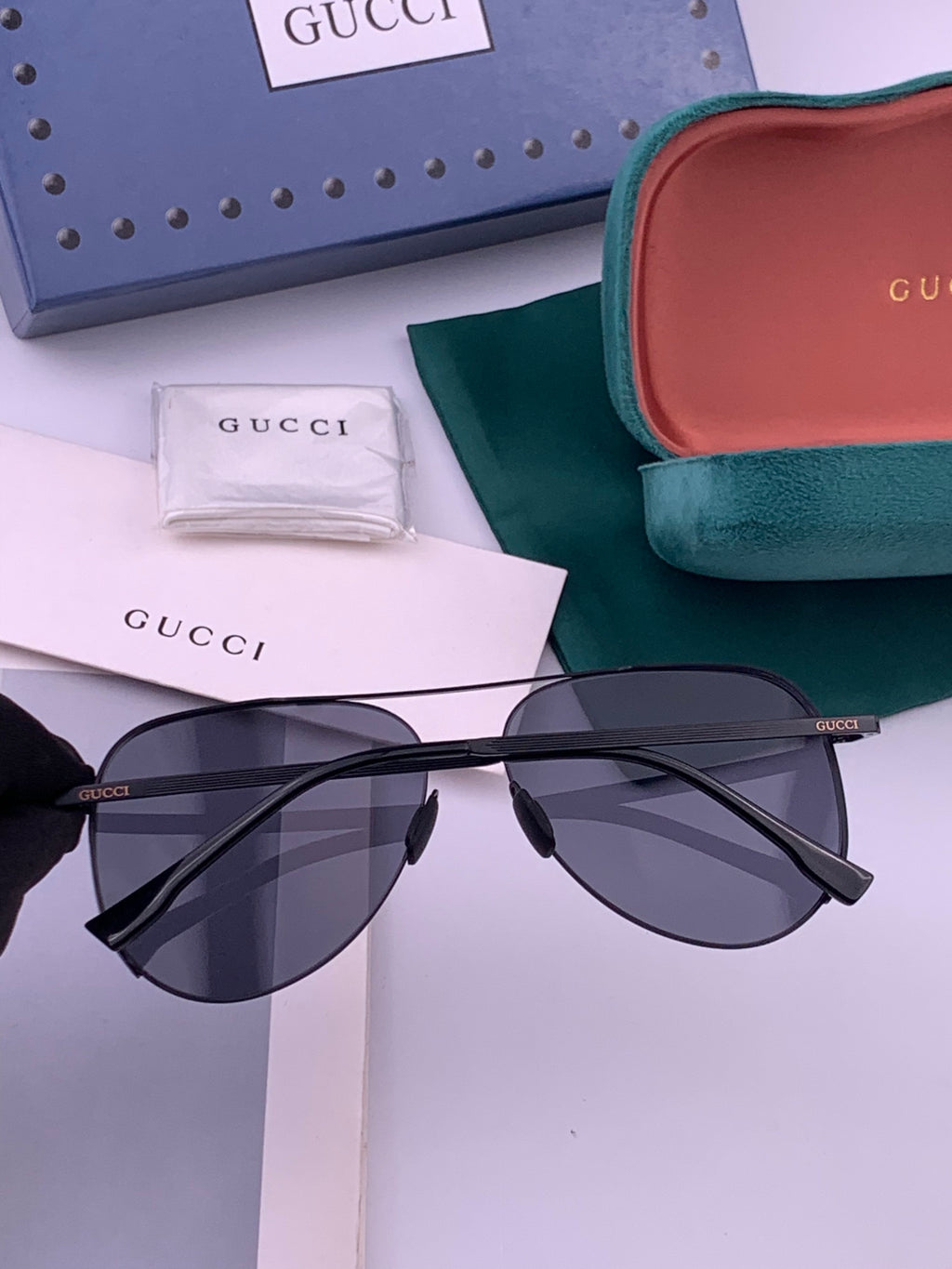 Gucci 1227 Fashion Gold Lens Sunglasses for Men & Women - 448866 - detail image 4