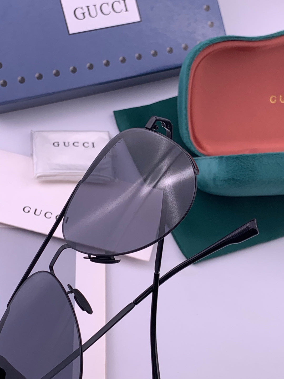 Gucci 1227 Fashion Gold Lens Sunglasses for Men & Women - 448866 - detail image 5
