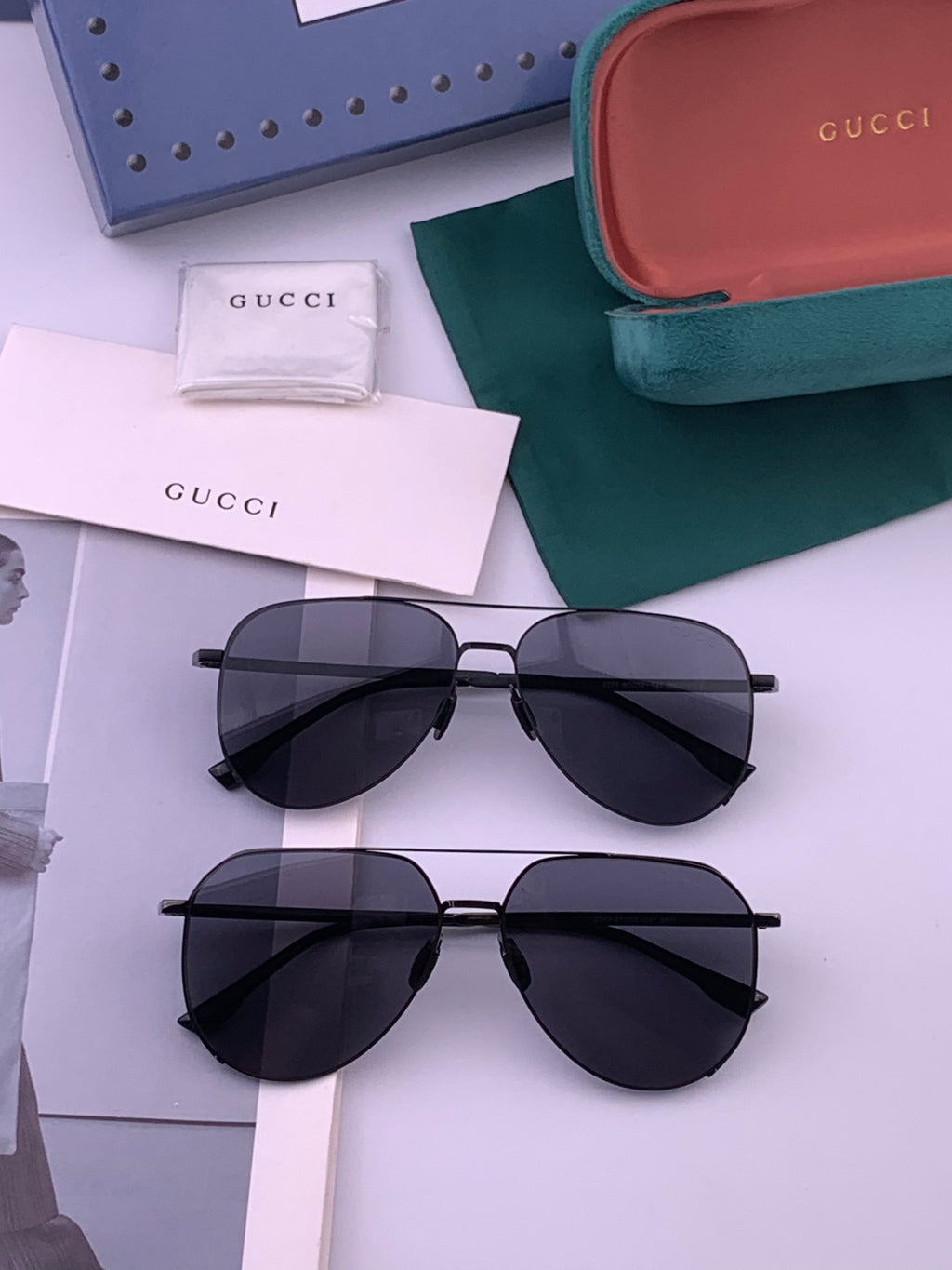 Gucci 1227 Fashion Gold Lens Sunglasses for Men & Women - detail image 7
