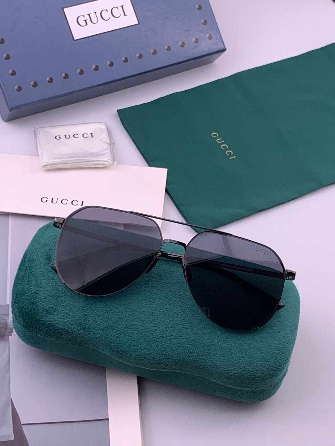 Gucci 1227 Fashion Gold Lens Sunglasses for Men & Women - detail image 6
