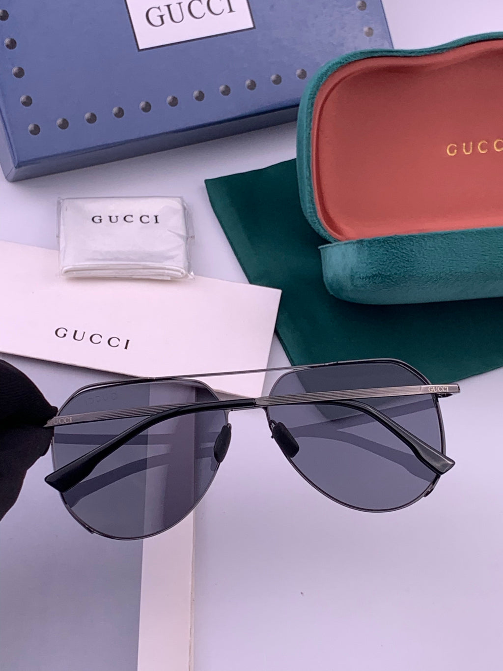 Gucci 1227 Fashion Gold Lens Sunglasses for Men & Women - detail image 4