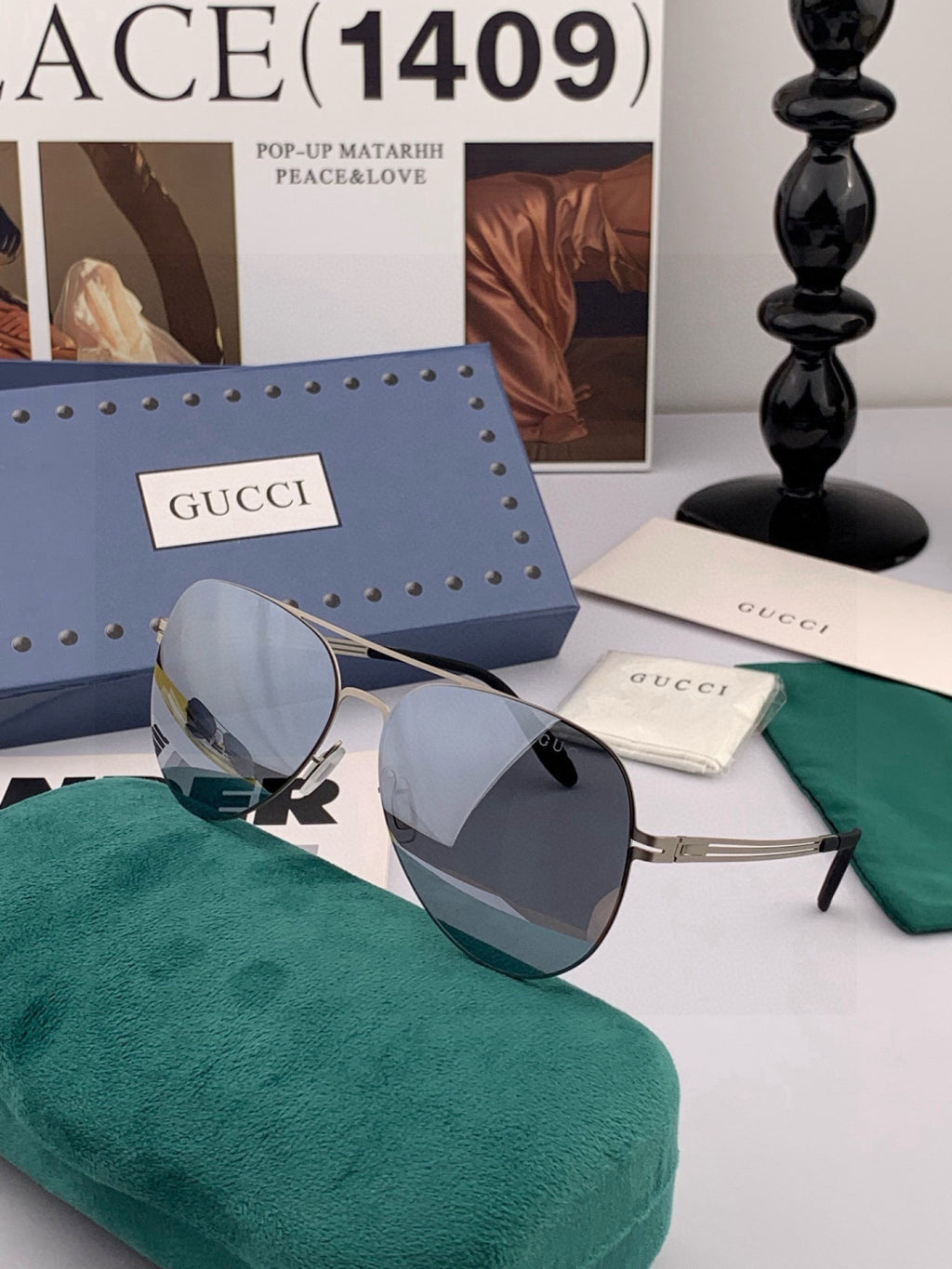 Gucci G1502 Polarized Fashion Gold Lens Sunglasses for Men & Women - detail image 5