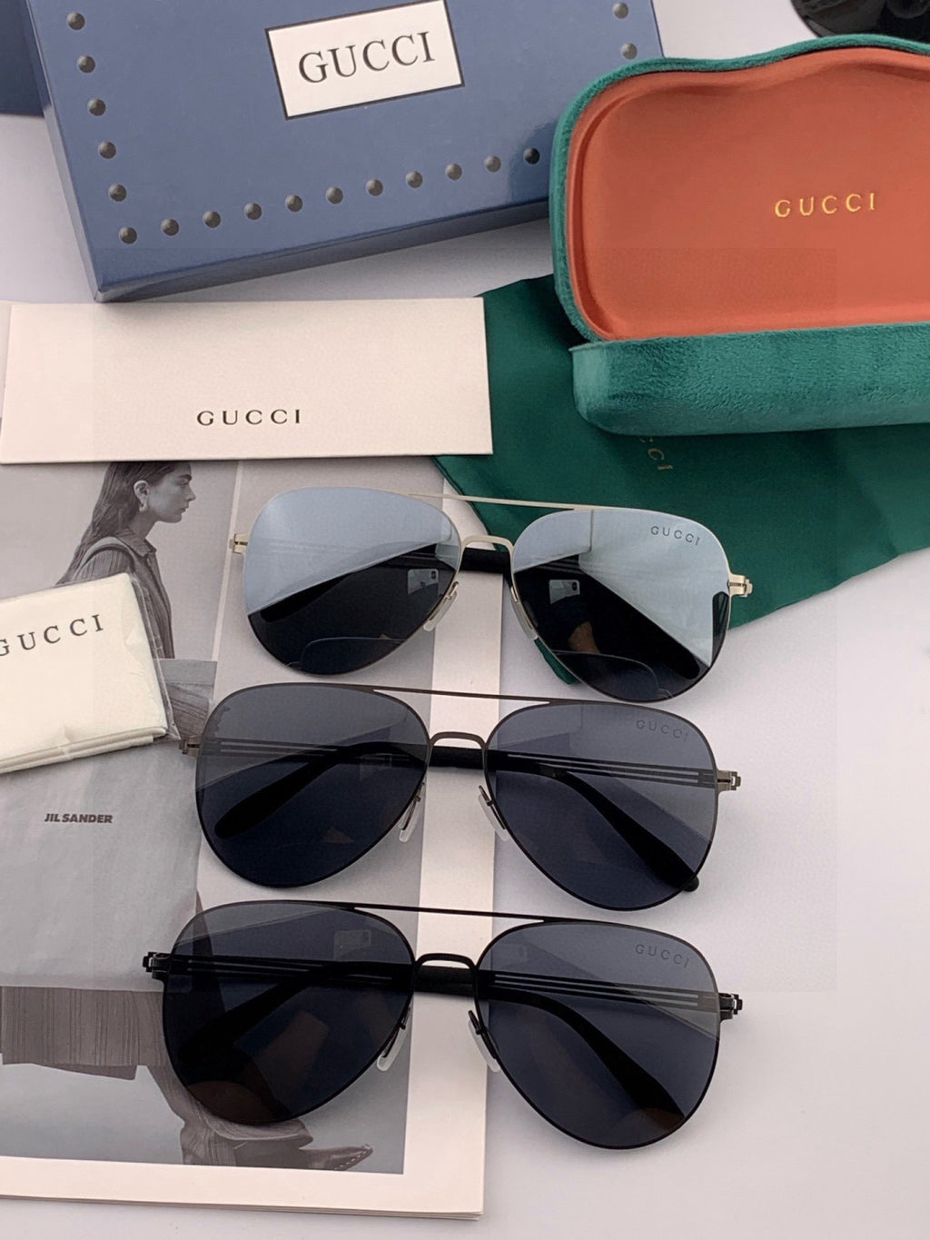 Gucci G1502 Polarized Fashion Gold Lens Sunglasses for Men & Women - detail image 7