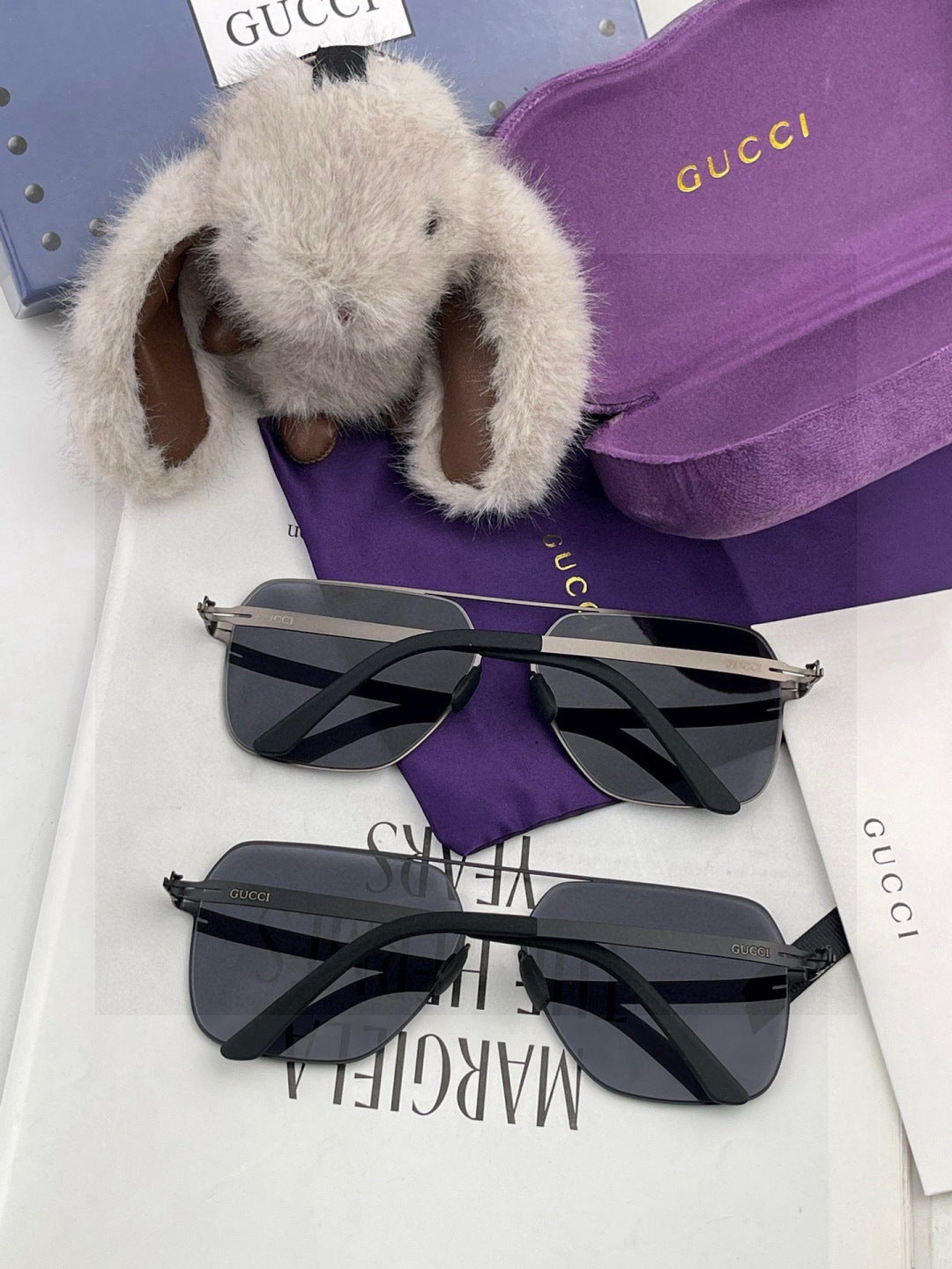 Gucci G3733 Polarized Fashion Black Lens Sunglasses for Men & Women - detail image 5