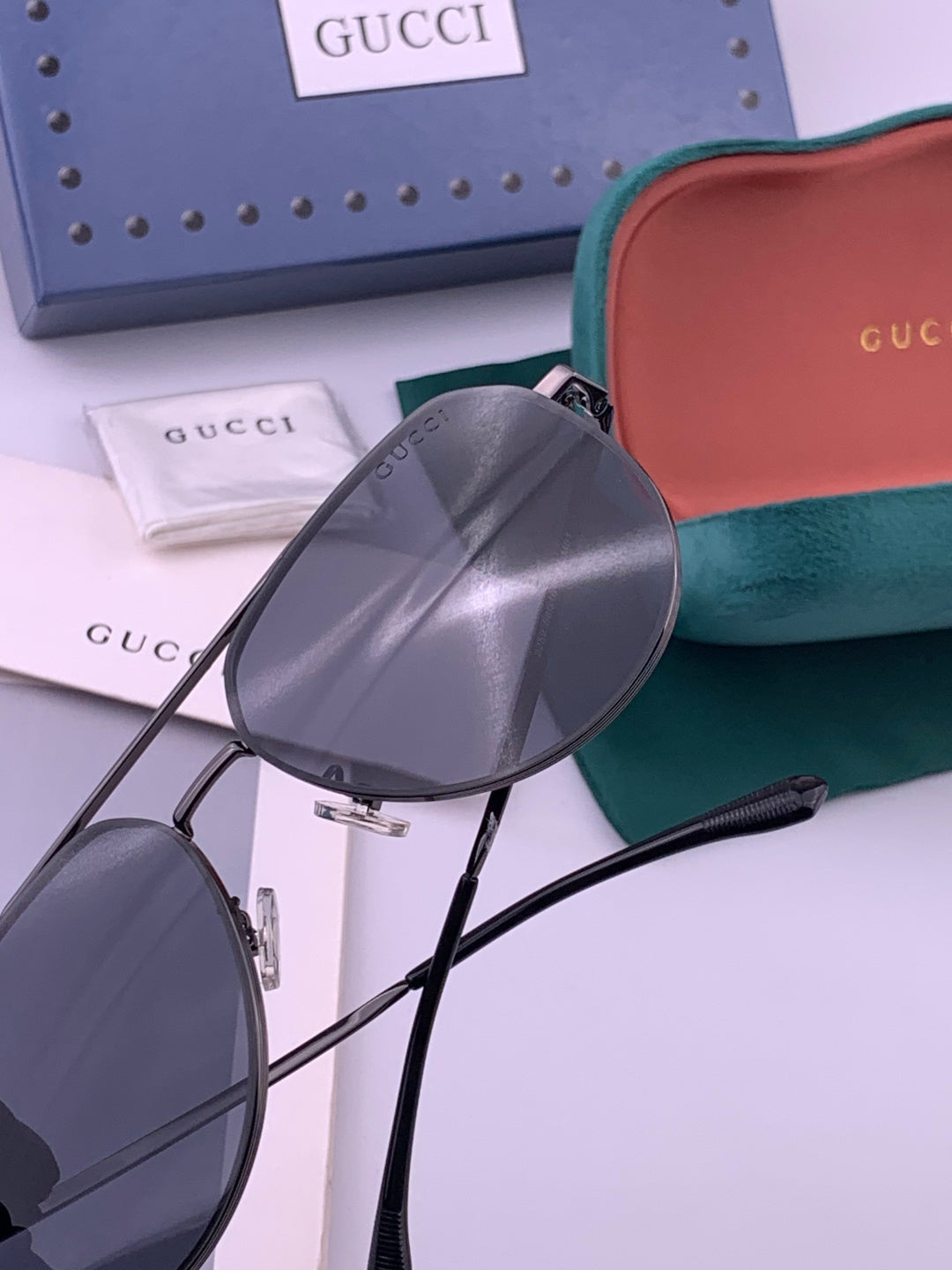 Gucci G9225 Polarized Aviator Gold Lens Sunglasses for Men - 448871 - detail image 3