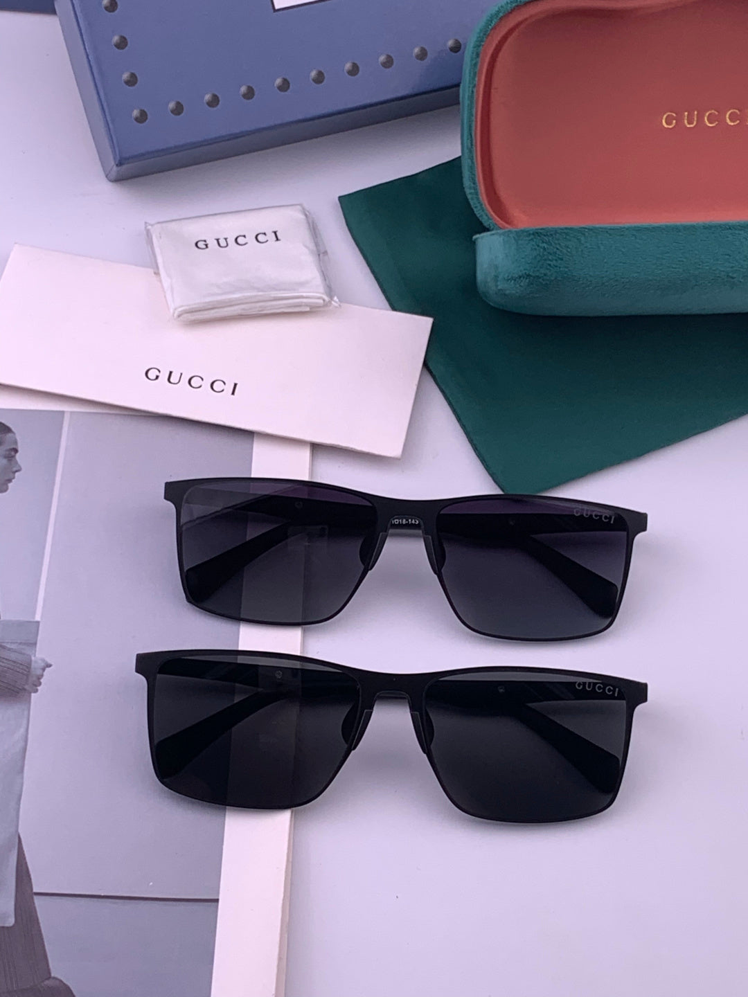 Gucci G197 Polarized Aviator Gold Lens Sunglasses for Men - detail image 6