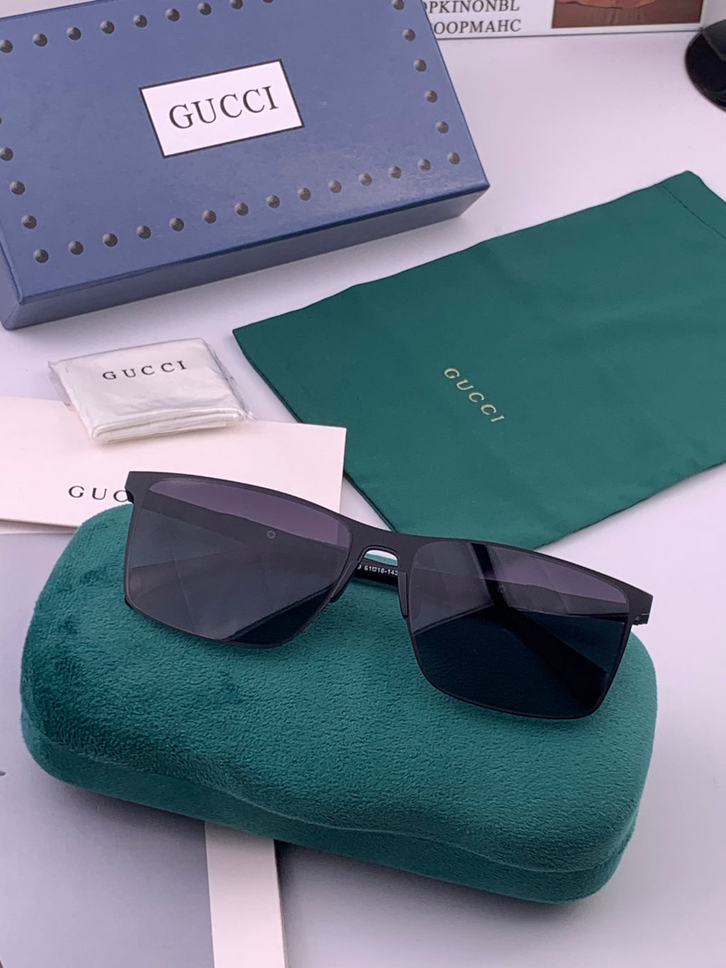 Gucci G197 Polarized Aviator Gold Lens Sunglasses for Men - detail image 5