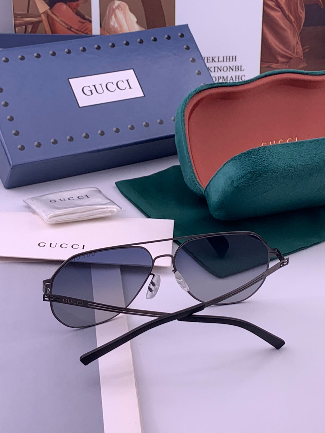 Gucci G911 Polarized Fashion Gold Lens Sunglasses for Men & Women - 448874 - detail image 6