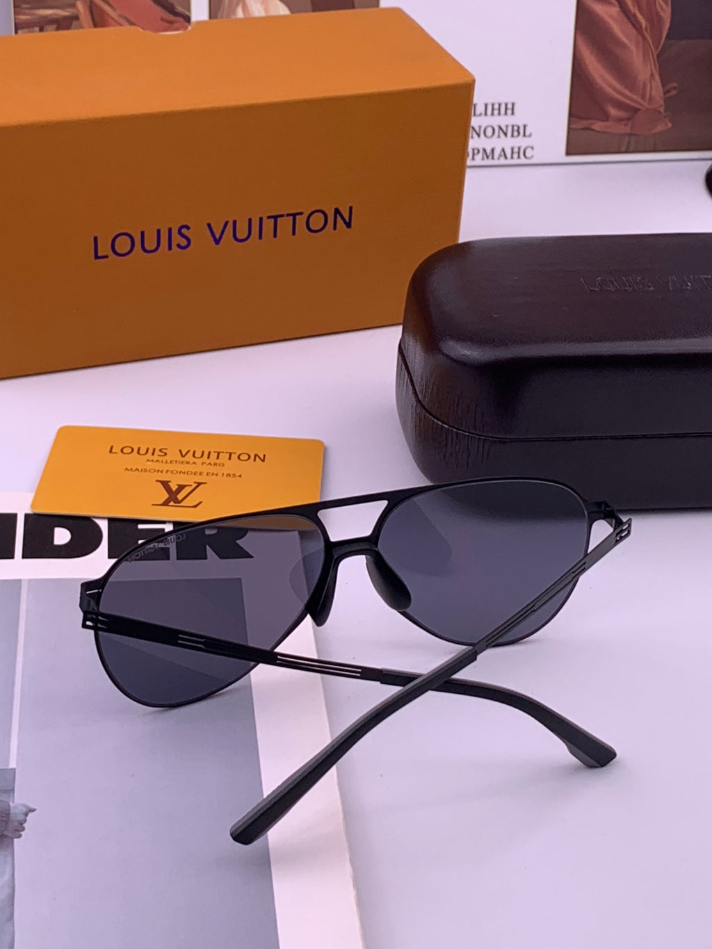 Louis Vuitton L199 Fashion Gold Lens Sunglasses for Men & Women - 448498 - detail image 6