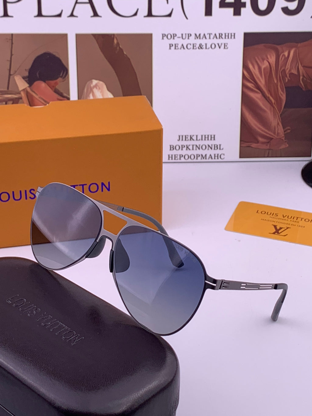 Louis Vuitton L199 Fashion Gold Lens Sunglasses for Men & Women - detail image 2