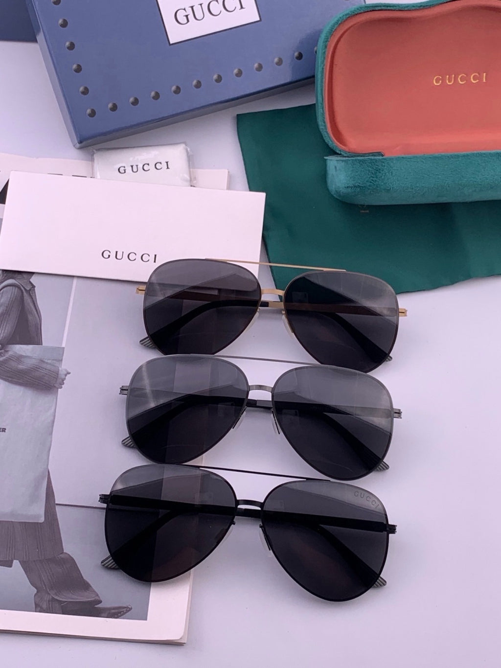 Gucci G4514 Fashion Black Lens Sunglasses for Men & Women - 448876 - detail image 8