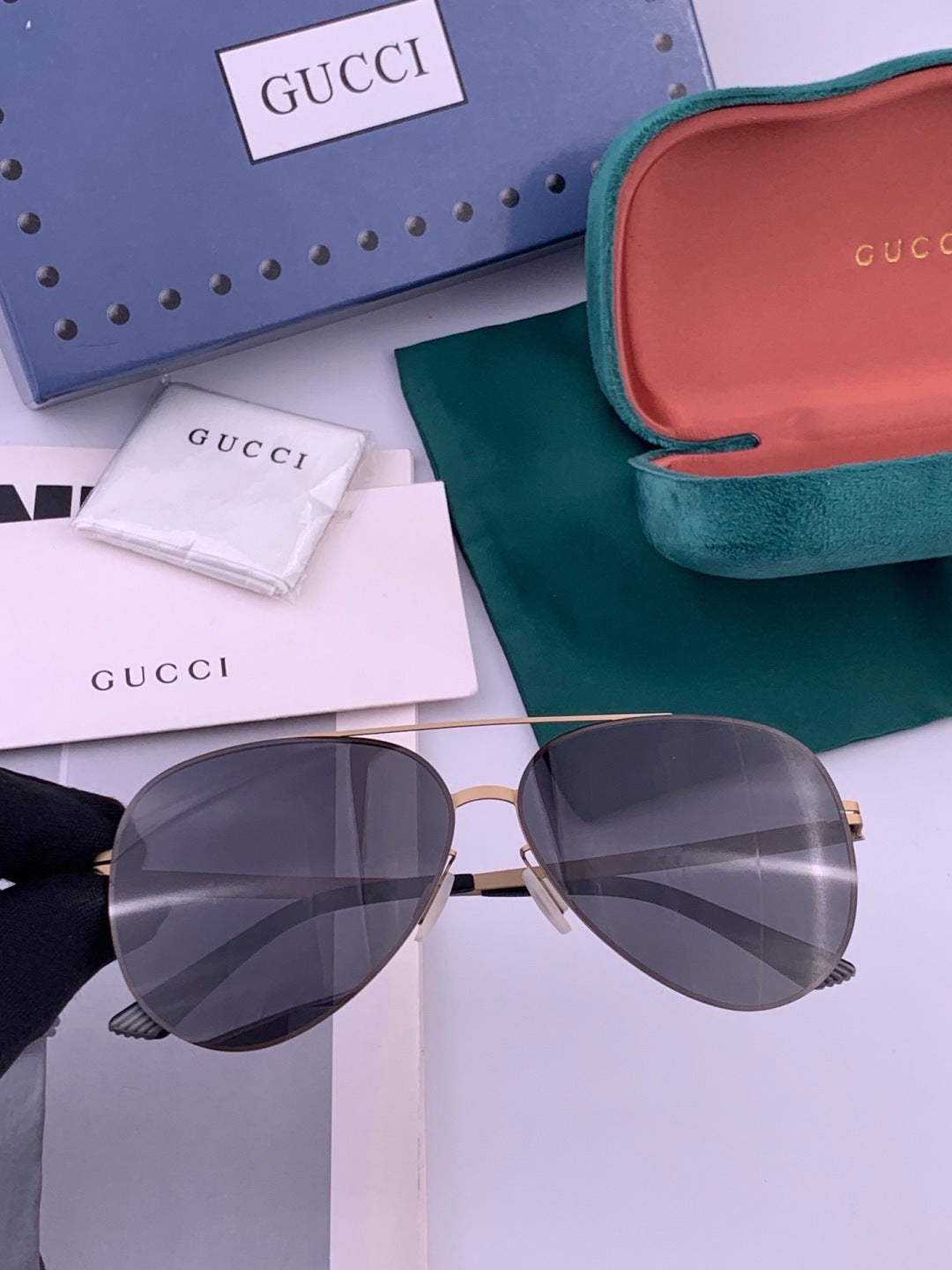 Gucci G4514 Fashion Black Lens Sunglasses for Men & Women - 448876