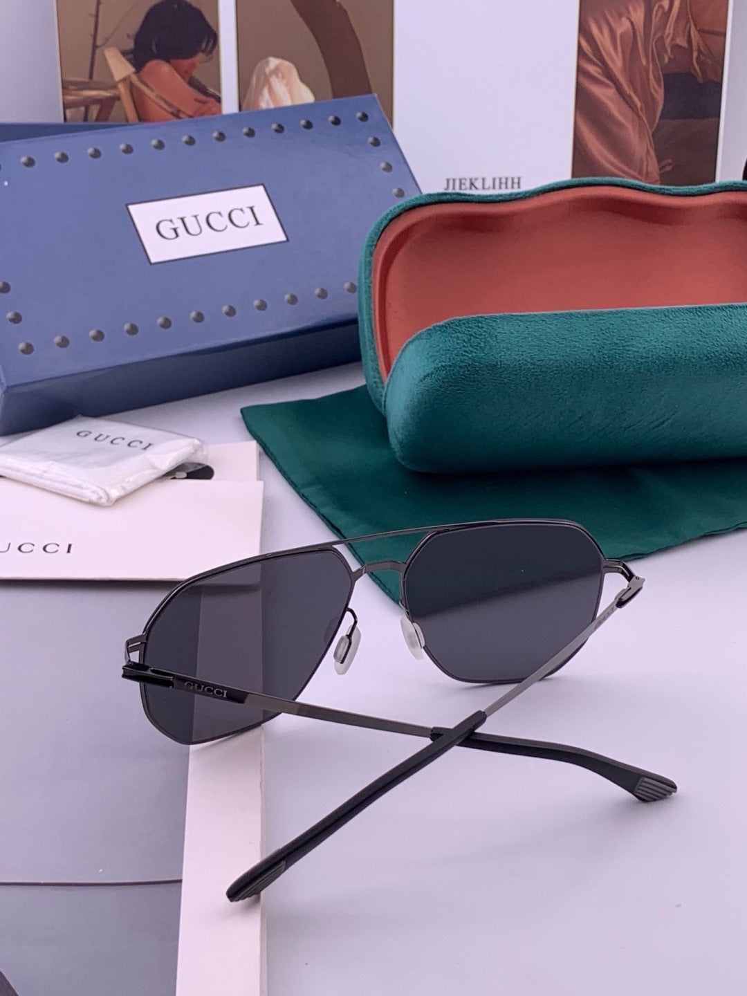 Gucci G4514 Fashion Black Lens Sunglasses for Men & Women - detail image 5