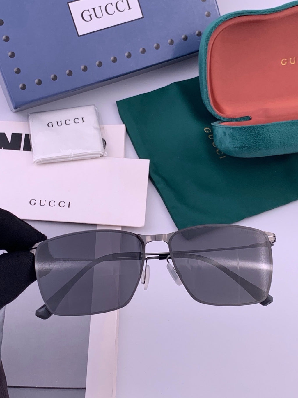 Gucci G2514 Fashion Black Lens Sunglasses for Men & Women - 448878