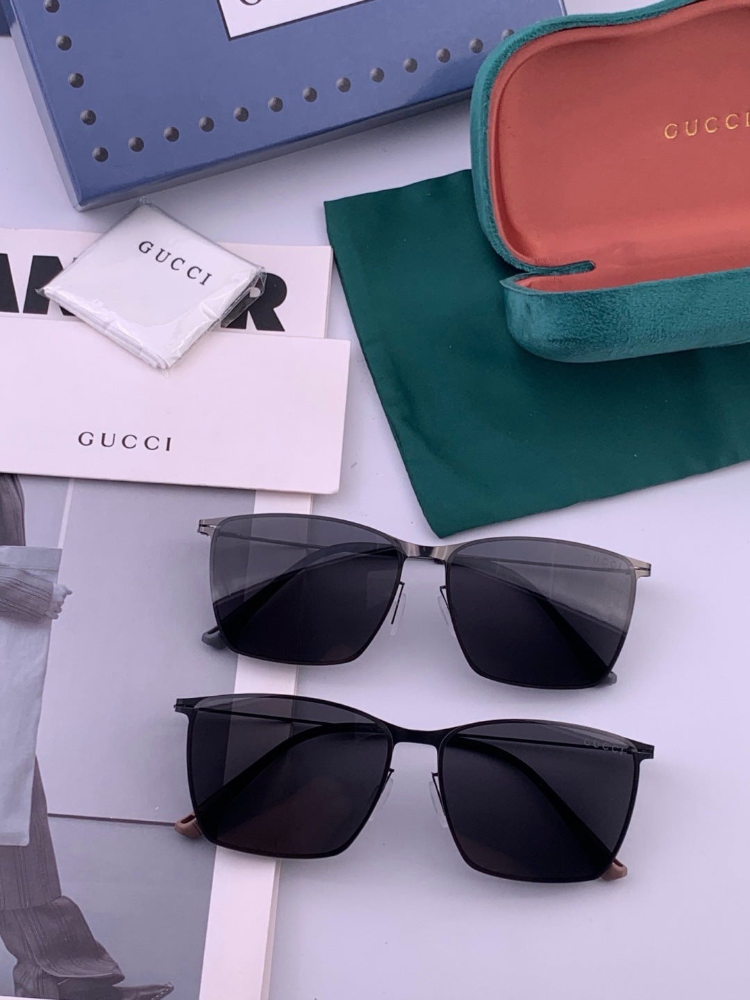 Gucci G2514 Fashion Black Lens Sunglasses for Men & Women - 448878 - detail image 8