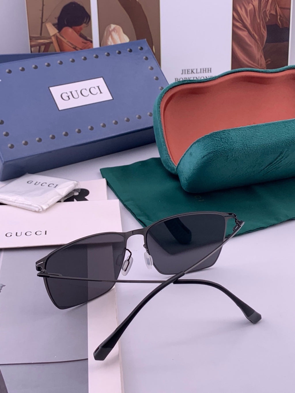 Gucci G2514 Fashion Black Lens Sunglasses for Men & Women - 448878 - detail image 6