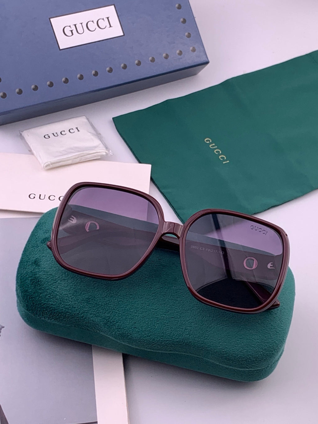 Gucci G0388 Round Red Lens Sunglasses for Men & Women - 448880 - detail image 6