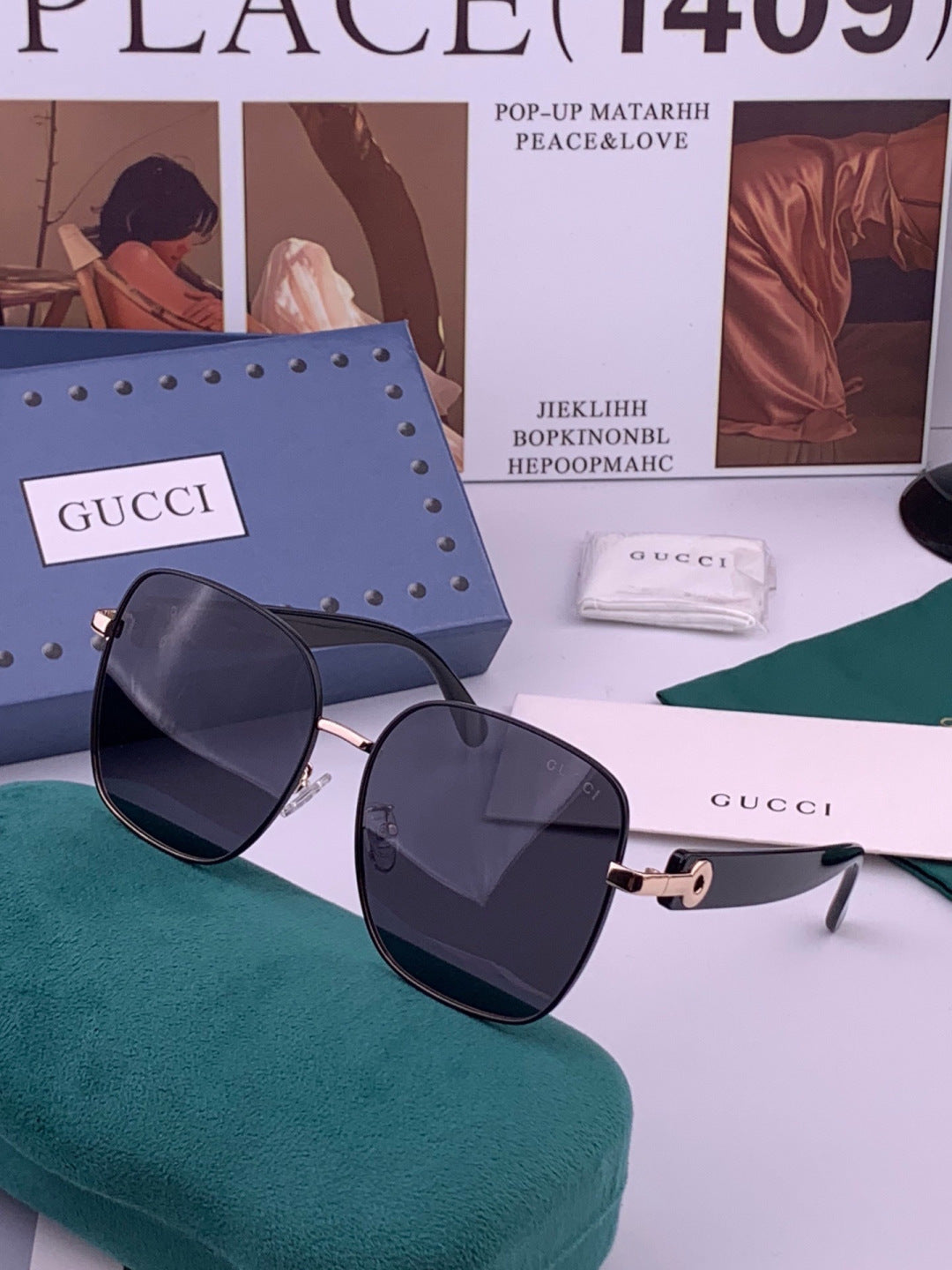 Gucci G9388 Round Gold Lens Sunglasses for Men & Women - 448884 - detail image 2