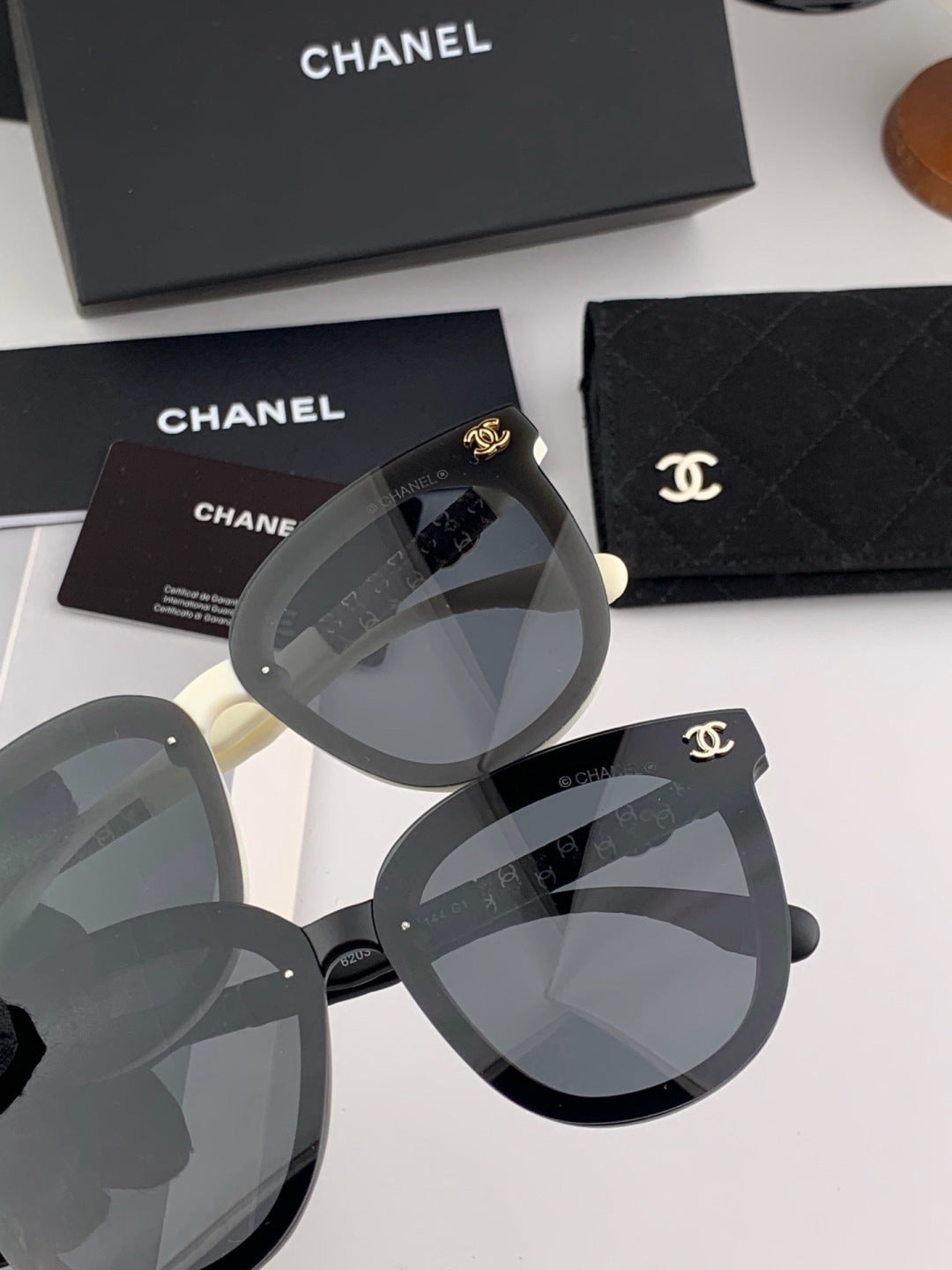 Chanel CH3620 Polarized Square Gold Lens Sunglasses for Men & Women - 449037 - detail image 3