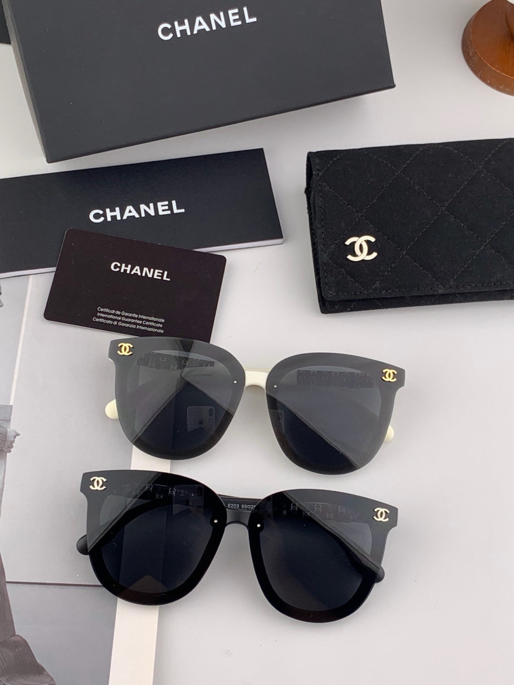 Chanel CH3620 Polarized Square Gold Lens Sunglasses for Men & Women - 449037 - detail image 5