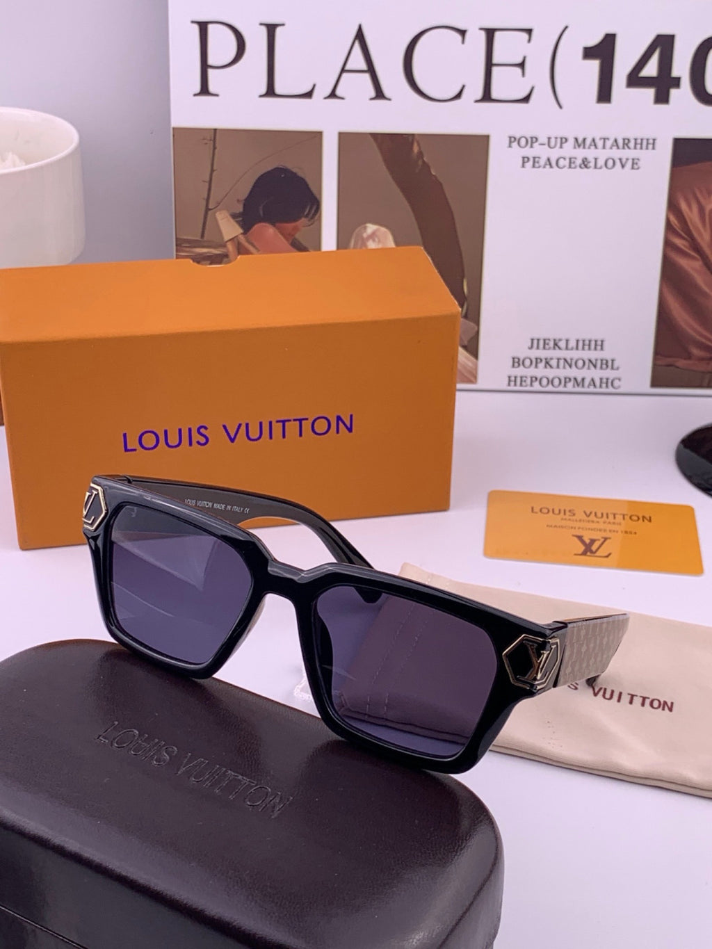 Louis Vuitton Fashion Gold Lens Sunglasses for Men & Women - 448509 - detail image 3