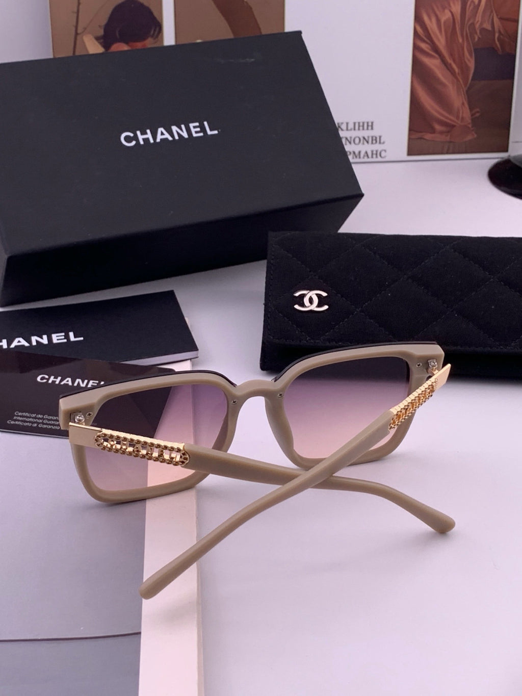 Chanel CH07003 Fashion Purple Lens Sunglasses for Men & Women - 449025 - detail image 7