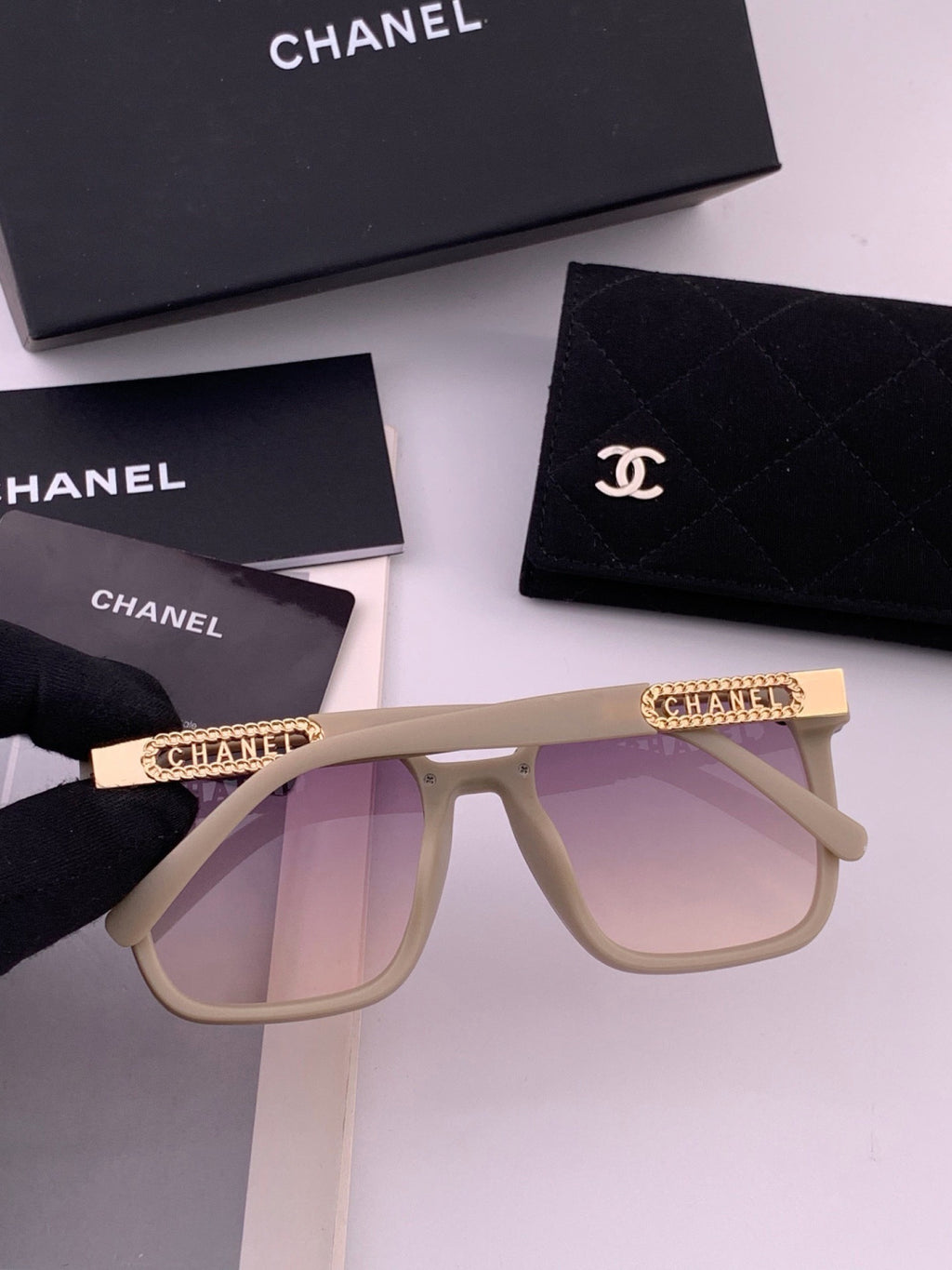 Chanel CH07003 Fashion Purple Lens Sunglasses for Men & Women - 449025 - detail image 6