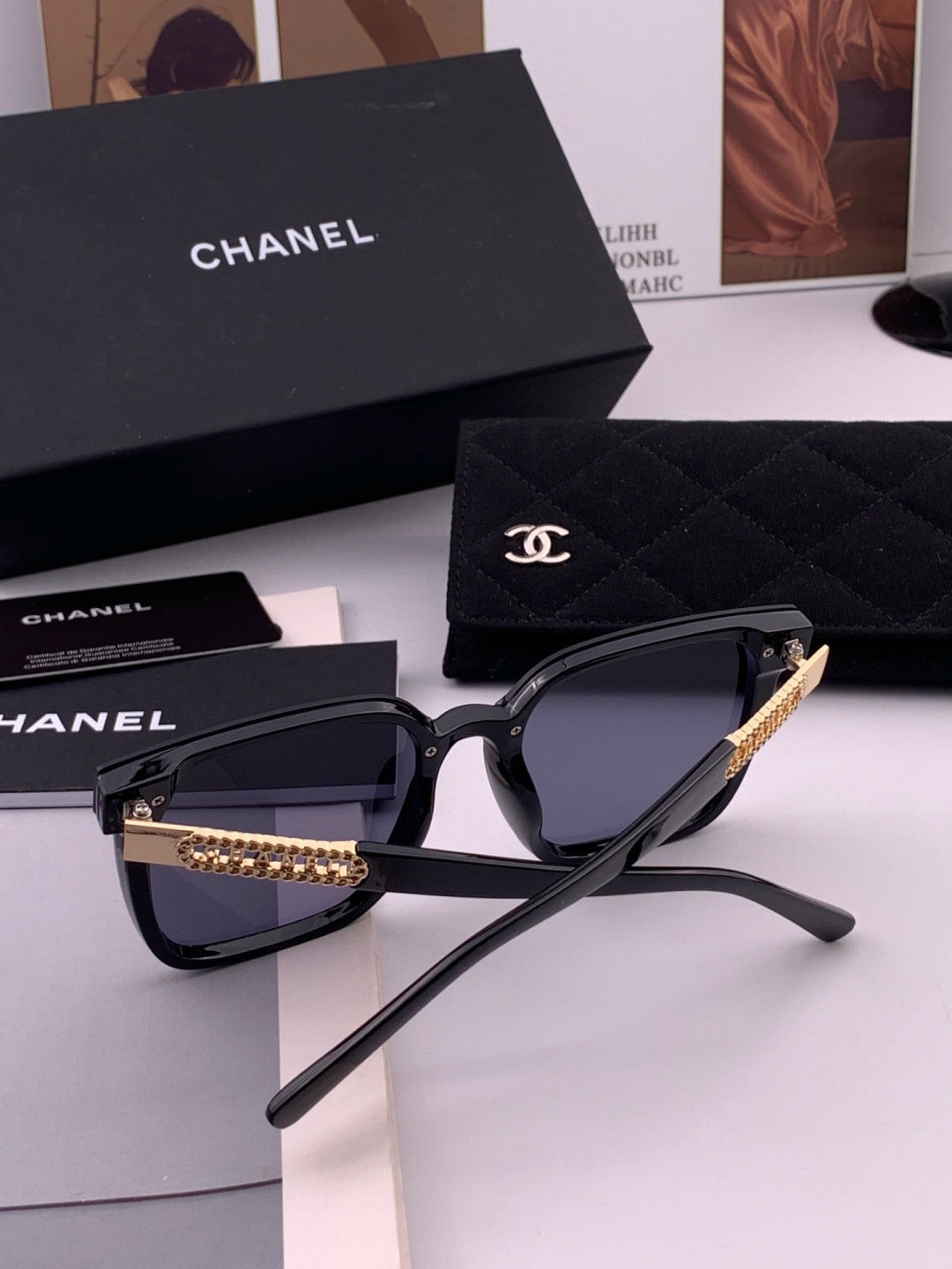 Chanel CH07003 Fashion Black Lens Sunglasses for Men & Women - 449026 - detail image 7