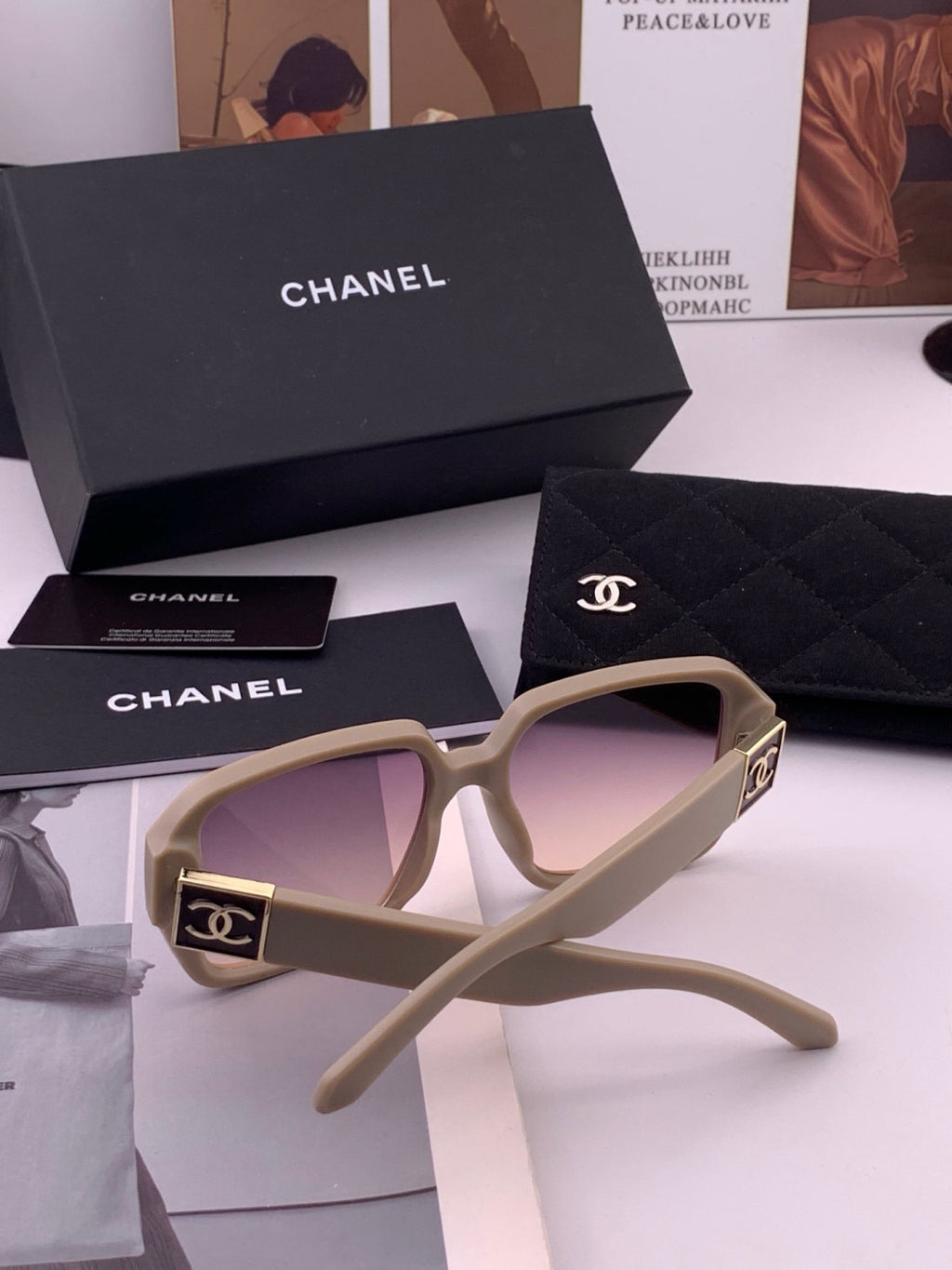 Chanel CH87004 Oversized Red Lens Sunglasses for Men & Women - 449035 - detail image 7