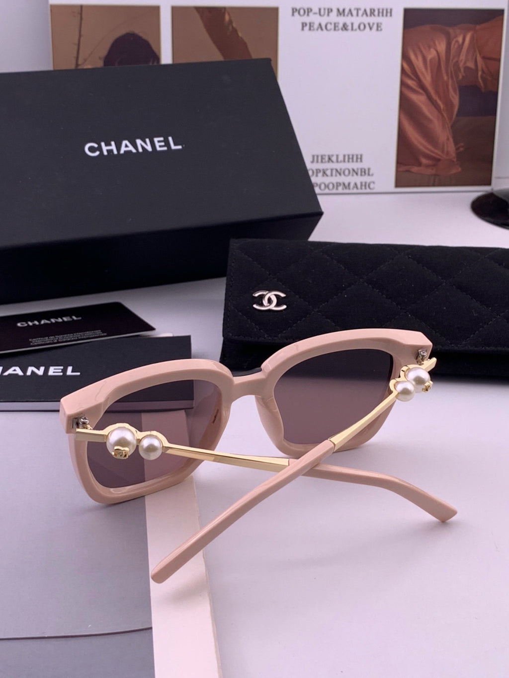 Chanel CH4231 Oversized Black Lens Sunglasses for Men & Women - 448970 - detail image 6