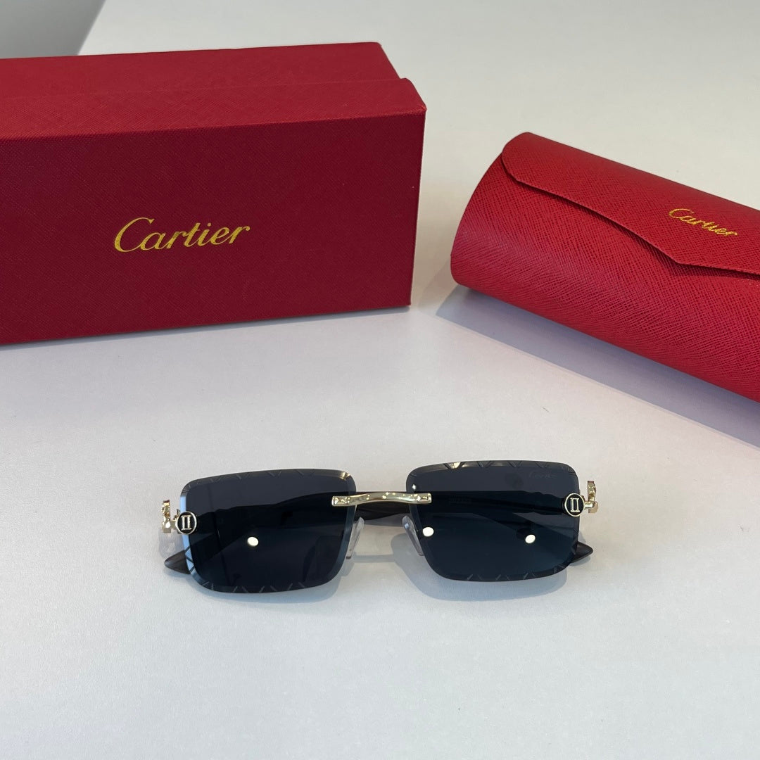 Cartier Lightweight Metal Rimless Silver Lens Sunglasses for Men & Wo - 449526 - detail image 11