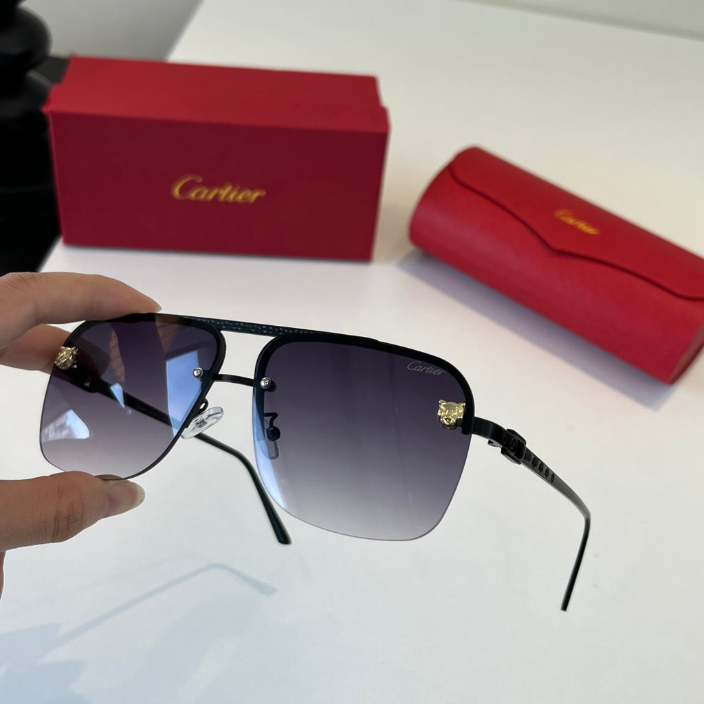 Cartier Lightweight Metal Rimless Silver Lens Sunglasses for Men & Wo - 449527 - detail image 4