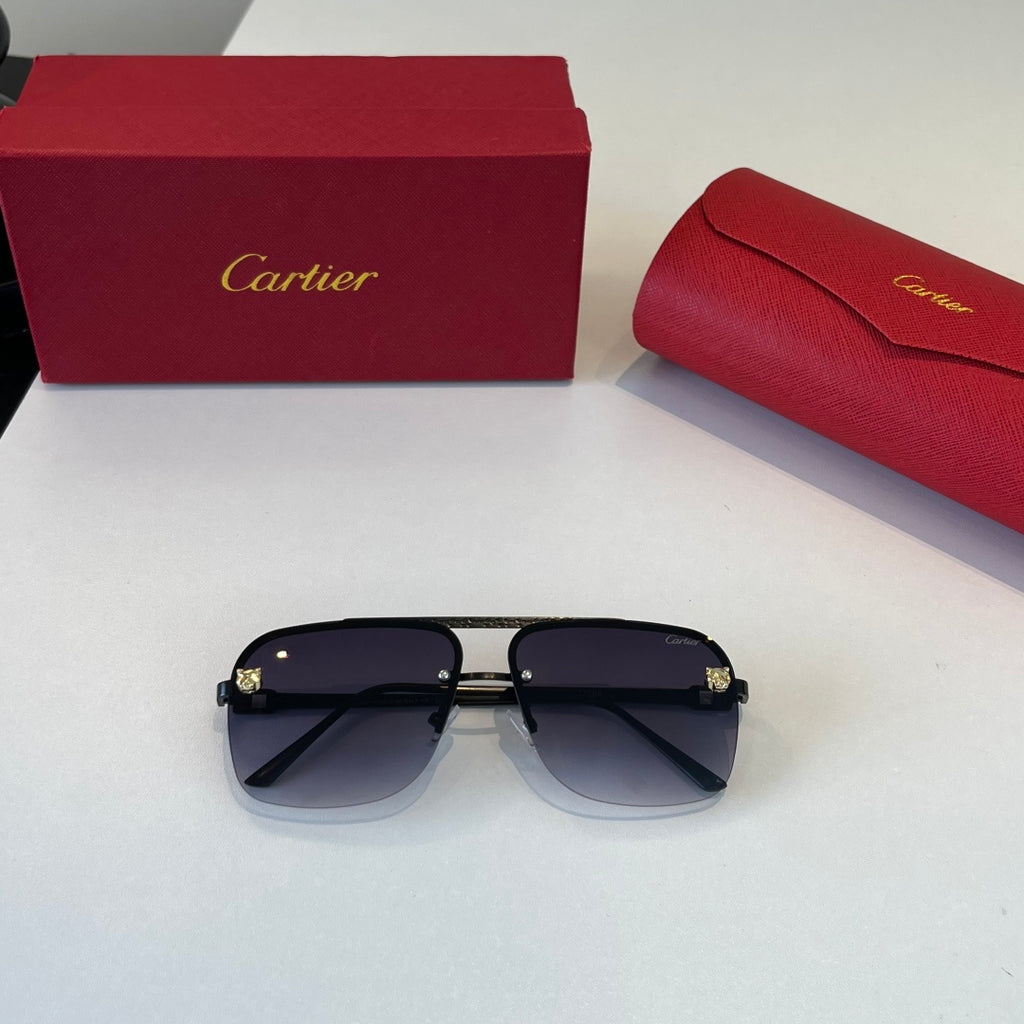 Cartier Lightweight Metal Rimless Silver Lens Sunglasses for Men & Wo - 449527 - detail image 9