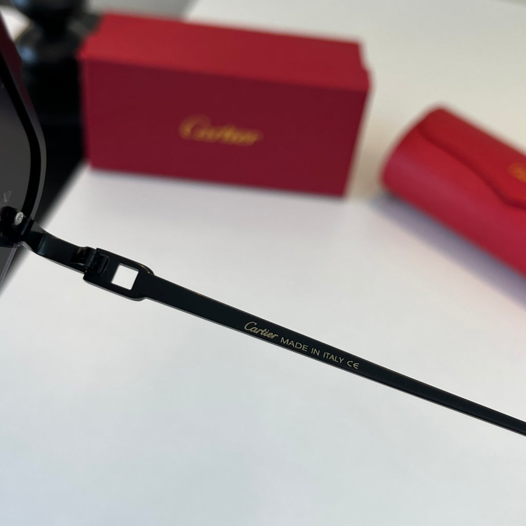 Cartier Lightweight Metal Rimless Silver Lens Sunglasses for Men & Wo - 449527 - detail image 5