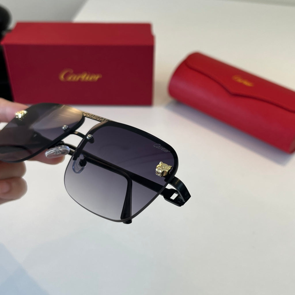 Cartier Lightweight Metal Rimless Silver Lens Sunglasses for Men & Wo - 449527 - detail image 8